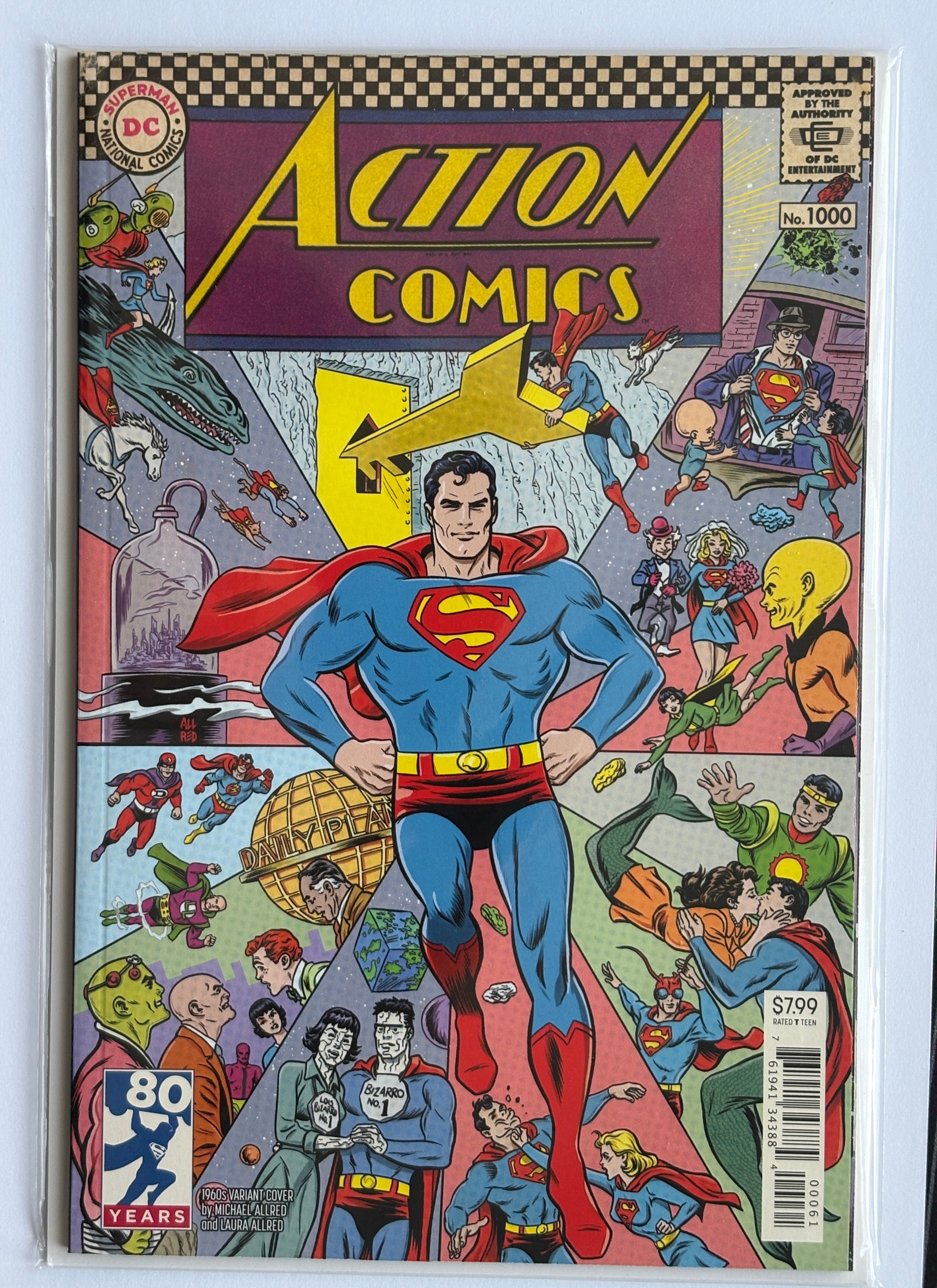 Action Comics #1000 - 1st Printing Michael Allred Variant June 2018 VF+ 8.5
