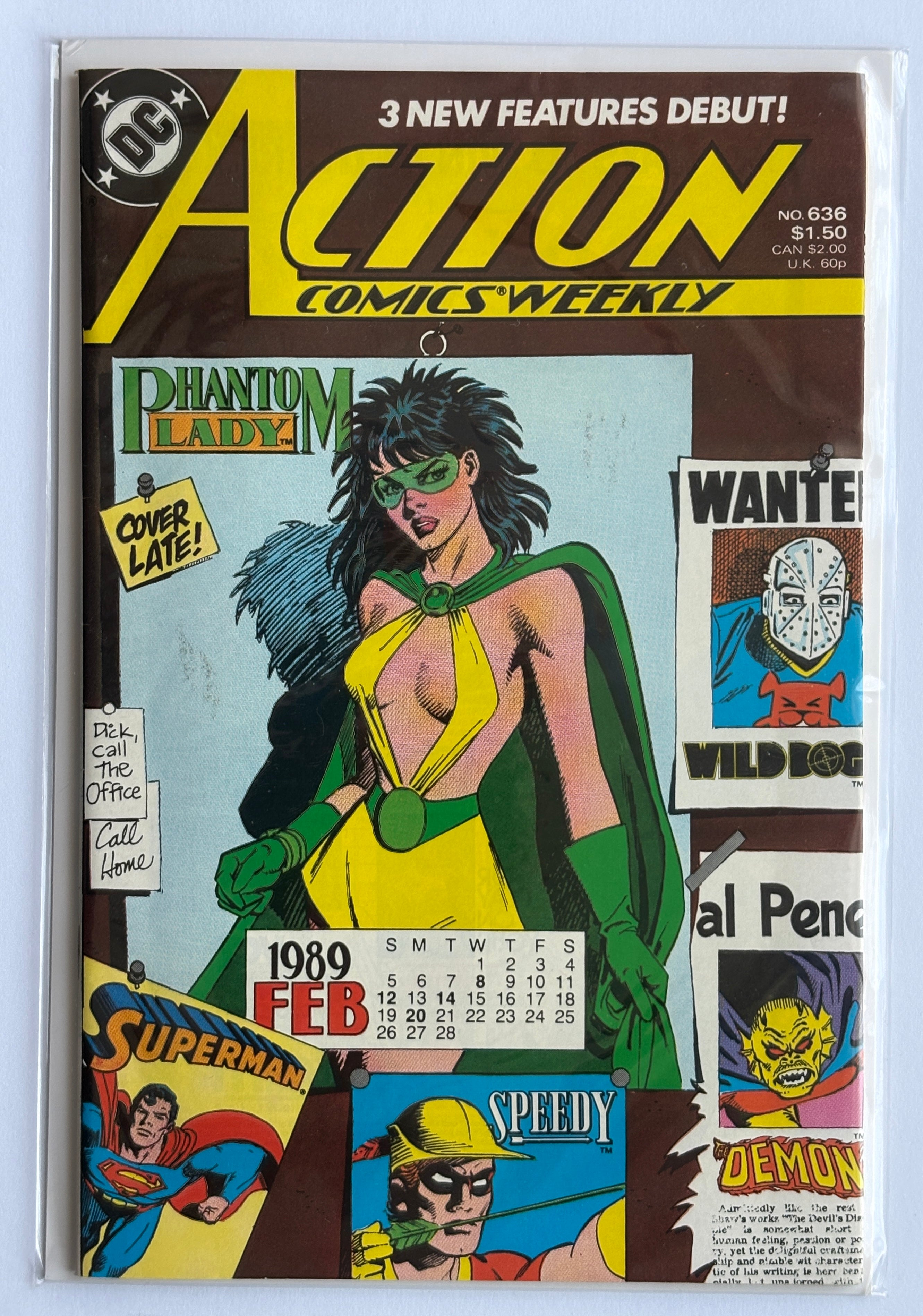 Action Comics Weekly #636 - Phantom Lady - DC Comics - 24 January 1989 VF/NM 9.0