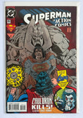 Action Comics #695 - Embossed - Lobo App - DC Comics January 1994 VF+ 8.5