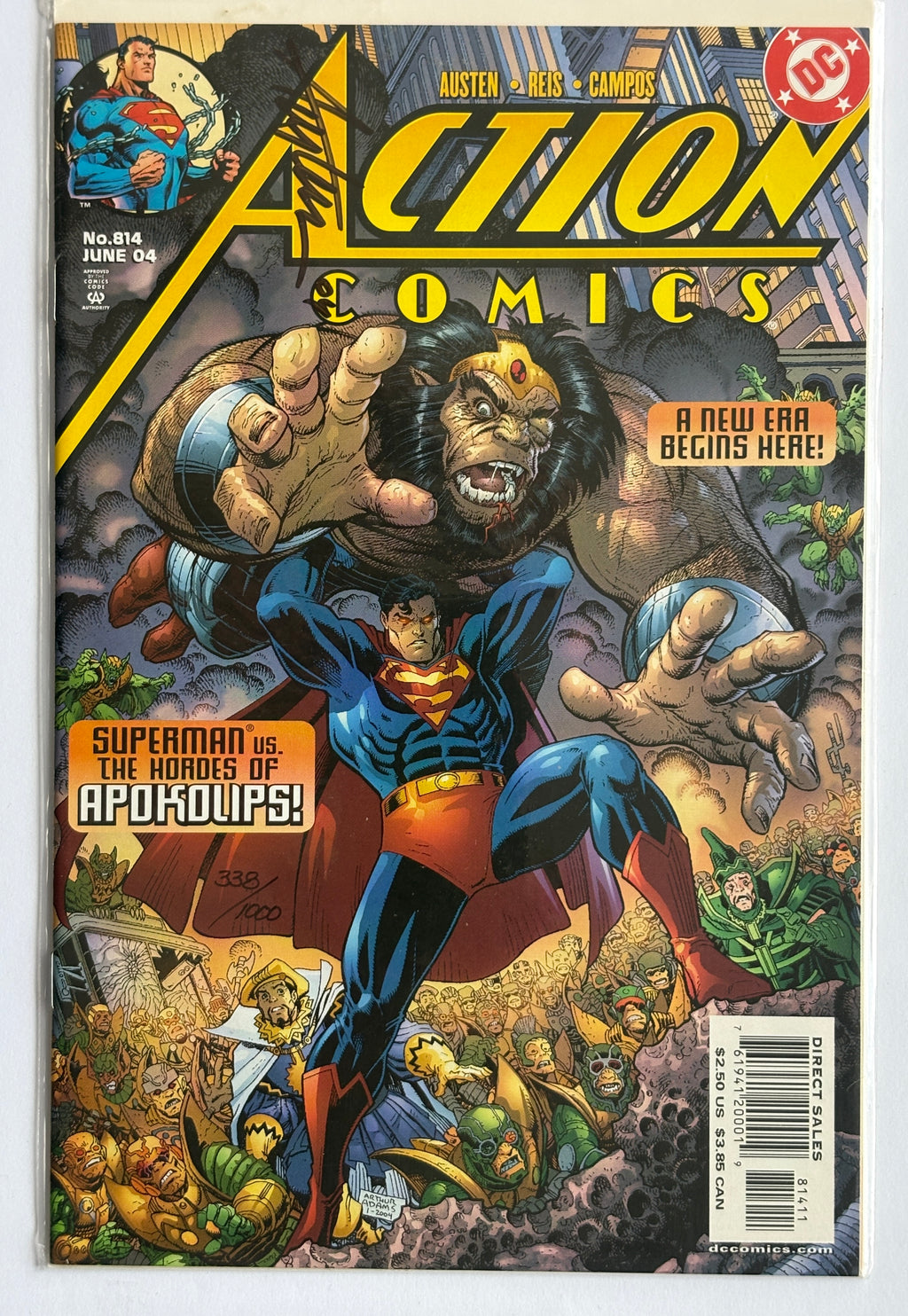 Action Comics #814 - 1st printing signed by Chuck Austen DF 2004 VF+ 8.5