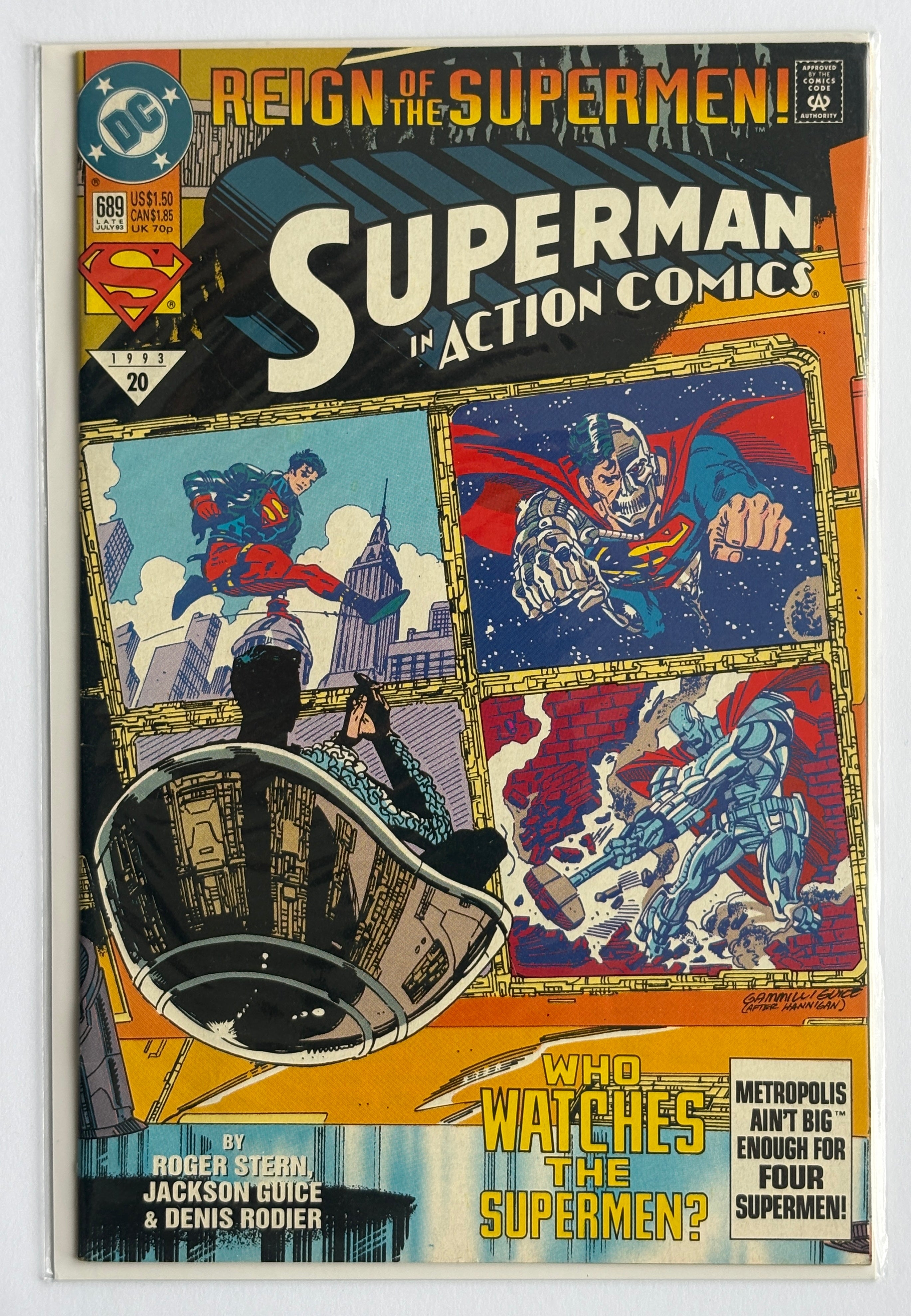 Action Comics #689 - Reign of the Supermen! - DC Comics July 1993 VF- 7.5