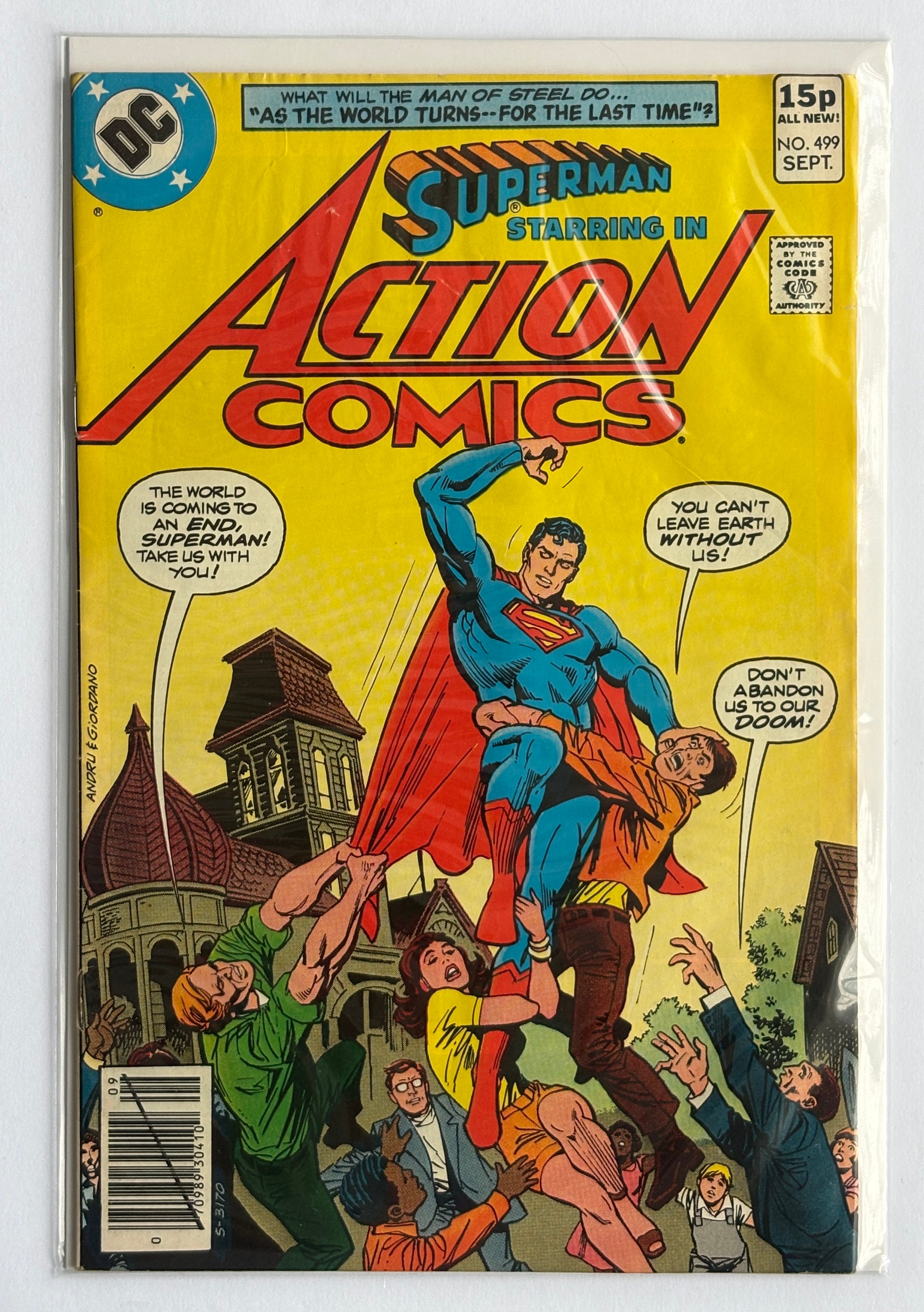 Action Comics #499 - Superman - DC Comics UK Variant September 1979 F/VF 7.0