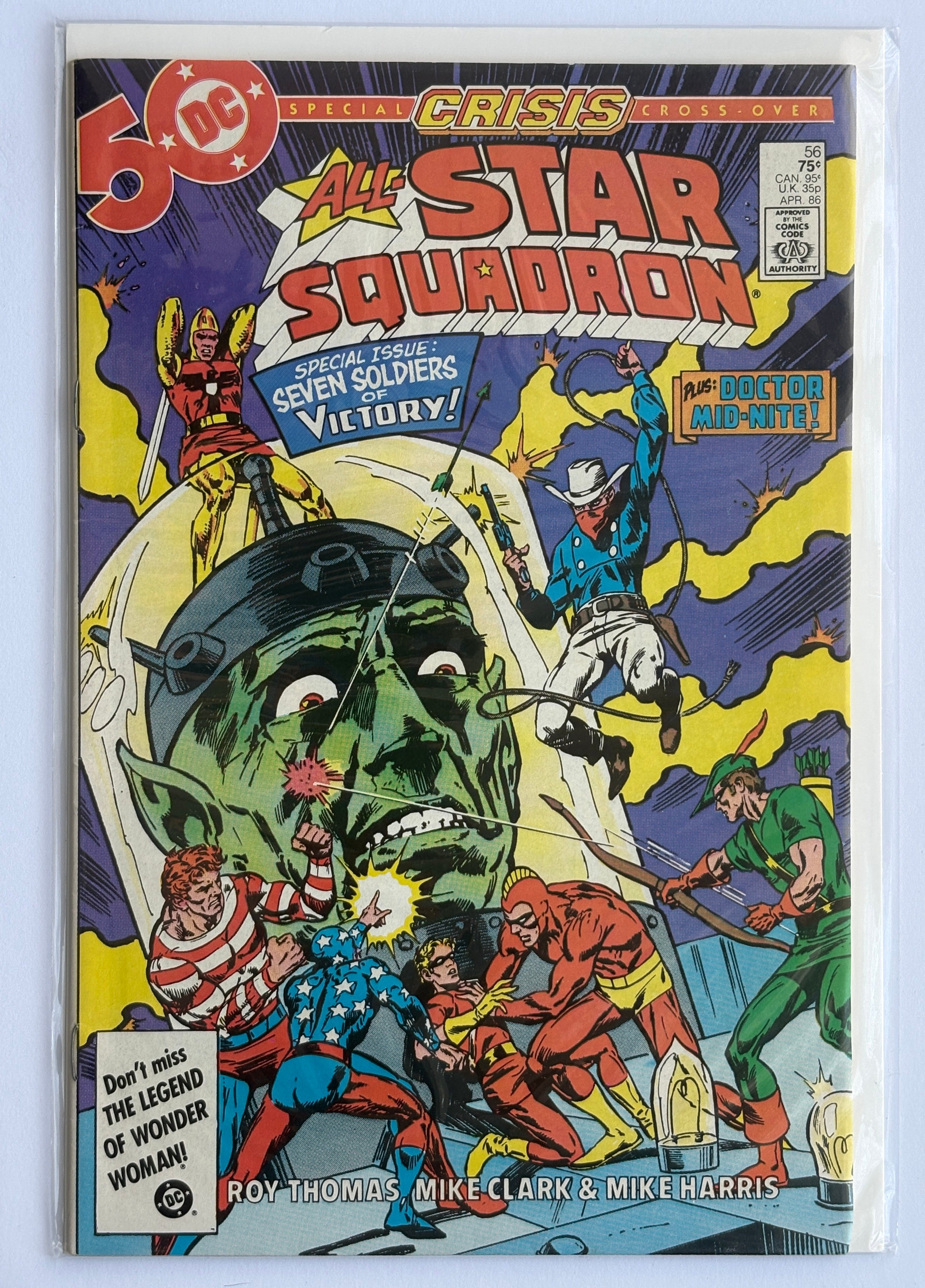 All-Star Squadron #56 - Crisis Cross Over - April 1986 VF 8.0