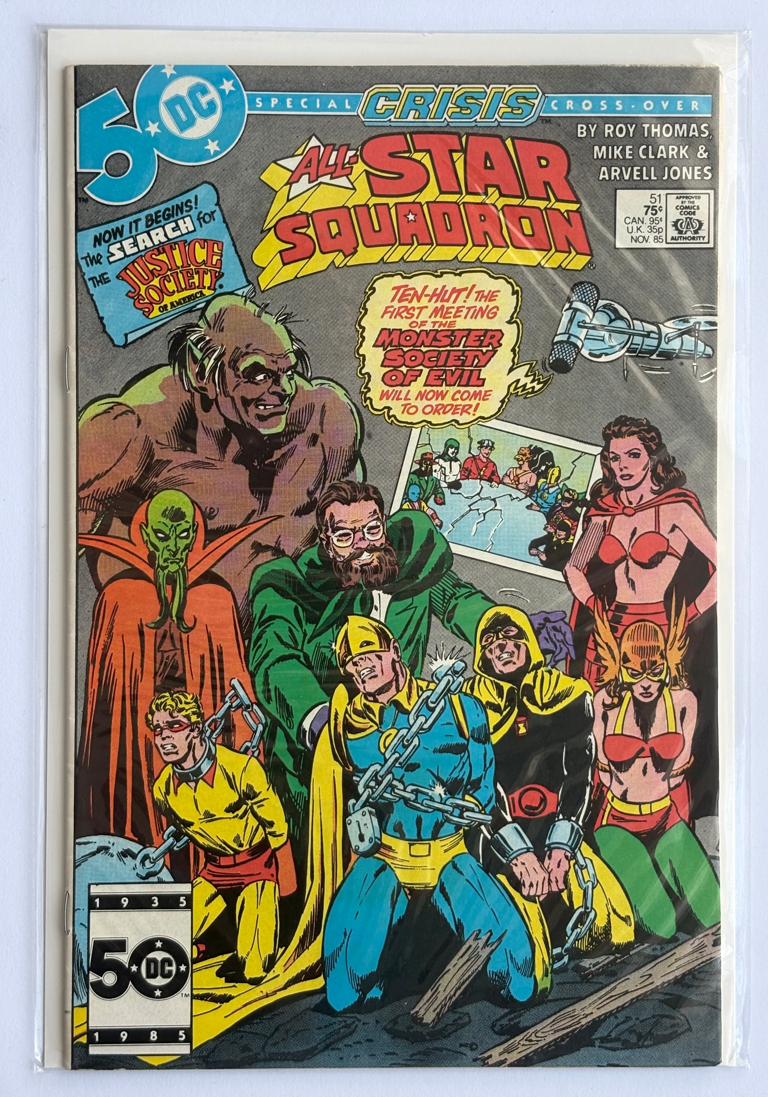 All-Star Squadron #51 - Crisis Cross Over DC Comics November 1985 VF- 7.5