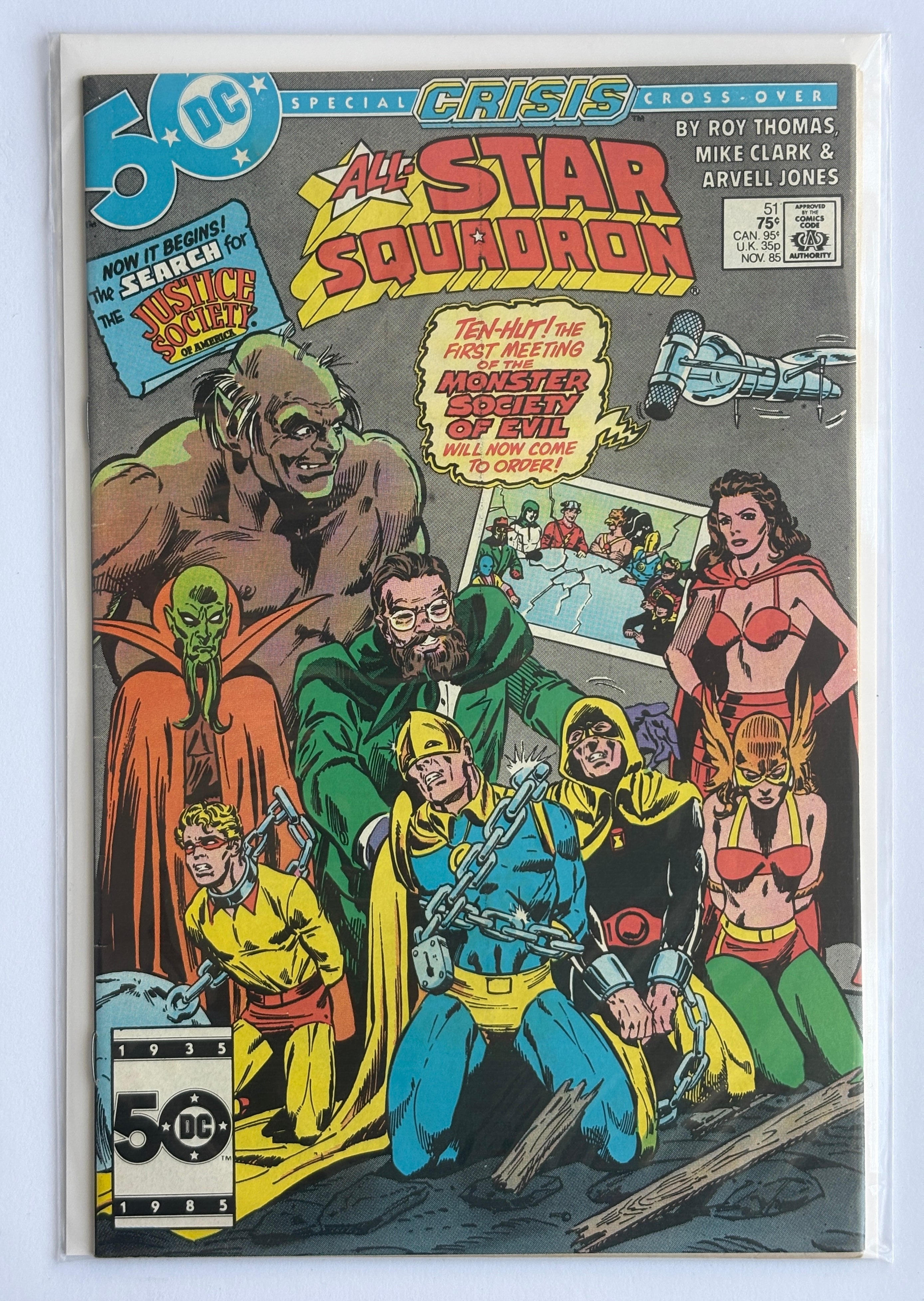 All-Star Squadron #51 - Crisis Cross Over - November 1985 VF- 7.5