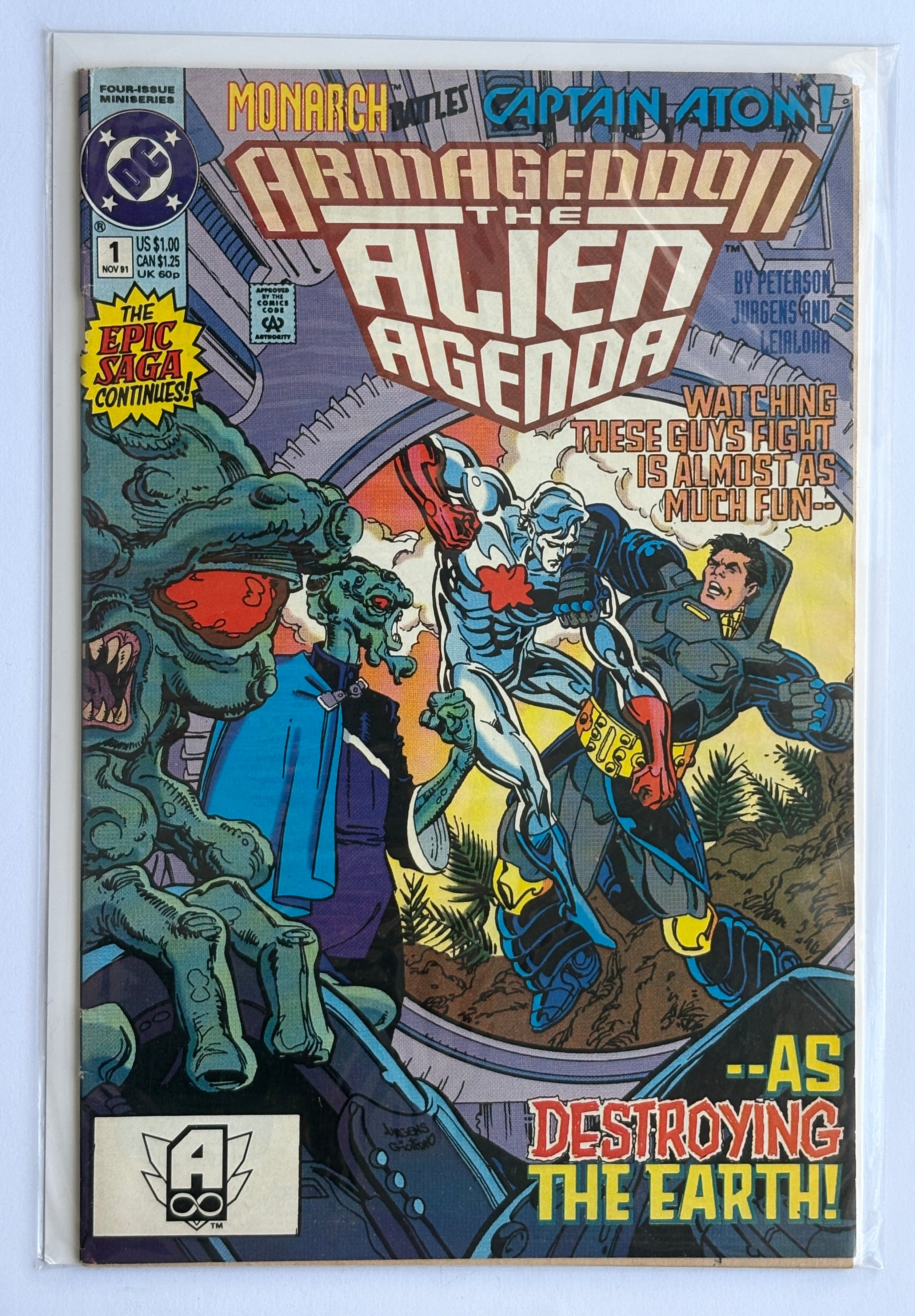 Armageddon the Alien Agenda #1 - DC Comics November 1991 F/VF 7.0