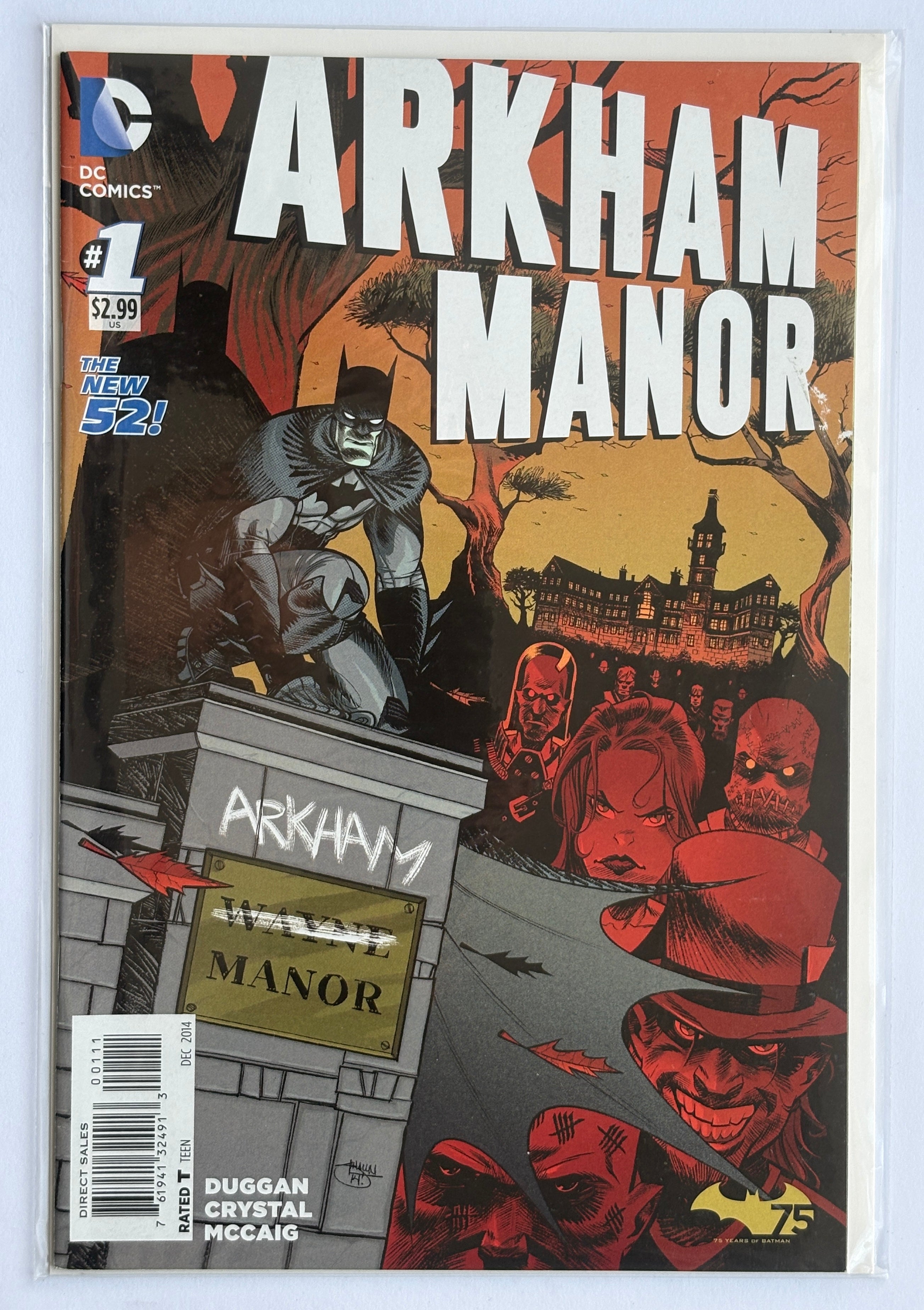 Arkham Manor #1 - 1st Printing - DC Comics December 2014 VF+ 8.5