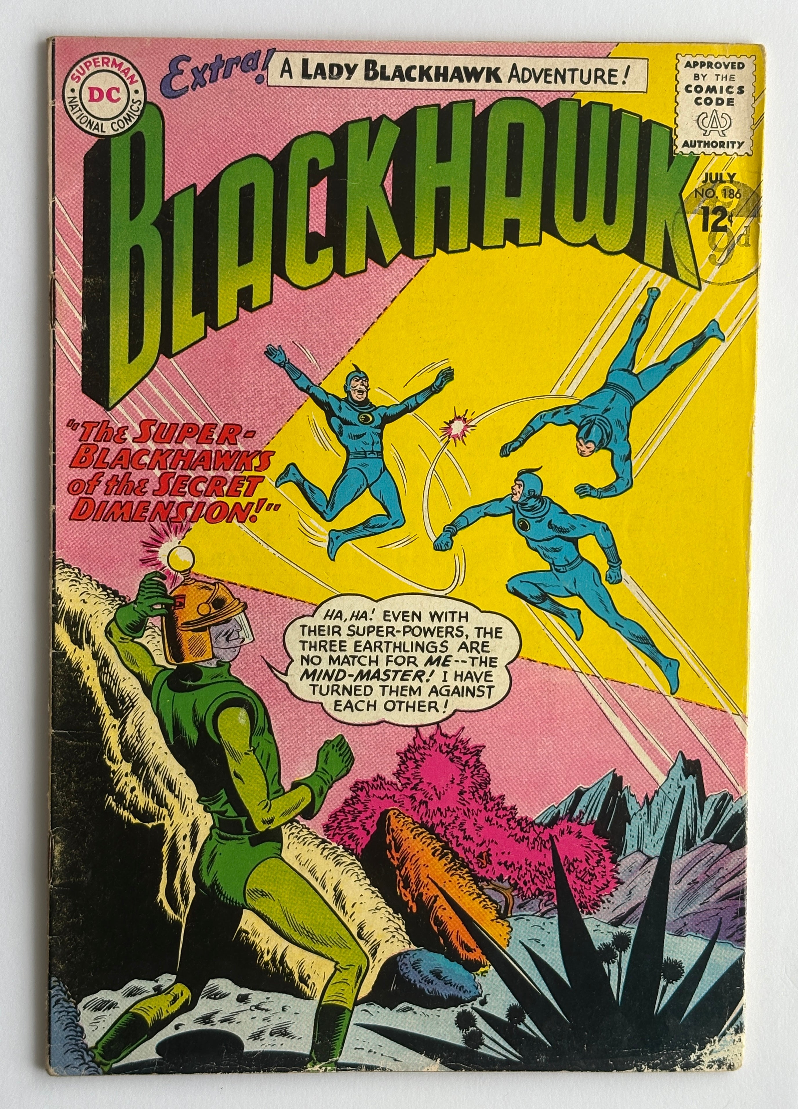BLACKHAWK #186 - A Lady Blackhawk Adventure! - DC Comics July 1963 FN- 5.5