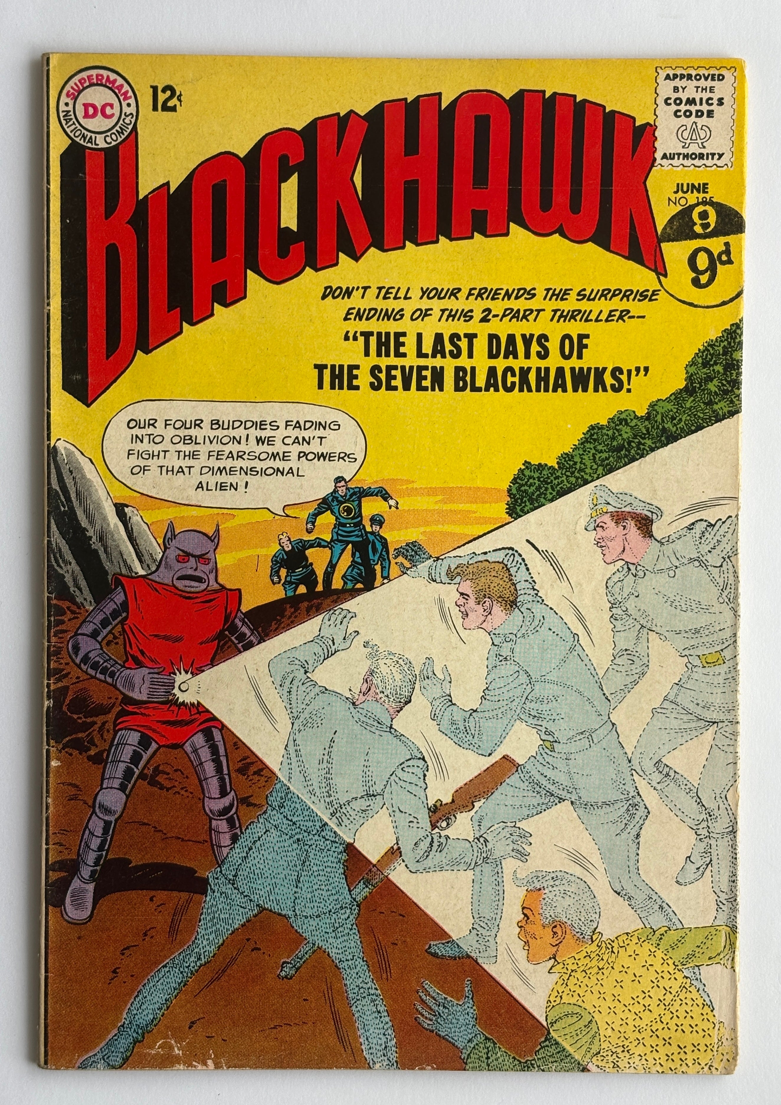 BLACKHAWK #185 - Last Days of the Seven Blackhawks - DC Comics June 1963 FN 6.0