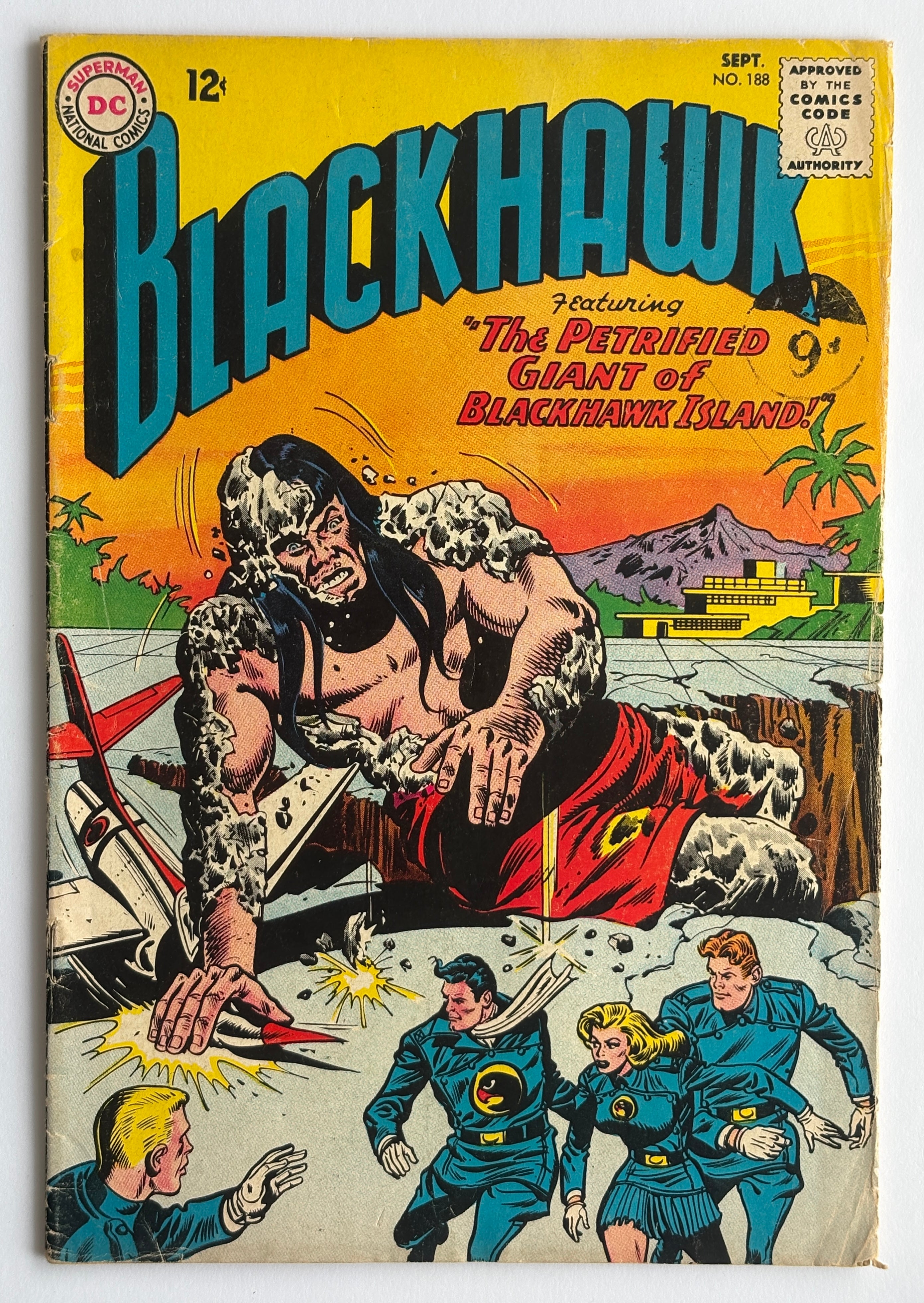 BLACKHAWK #188 - The Petrified Giant of Blackhawk Island - Sept 1963 FN- 5.5
