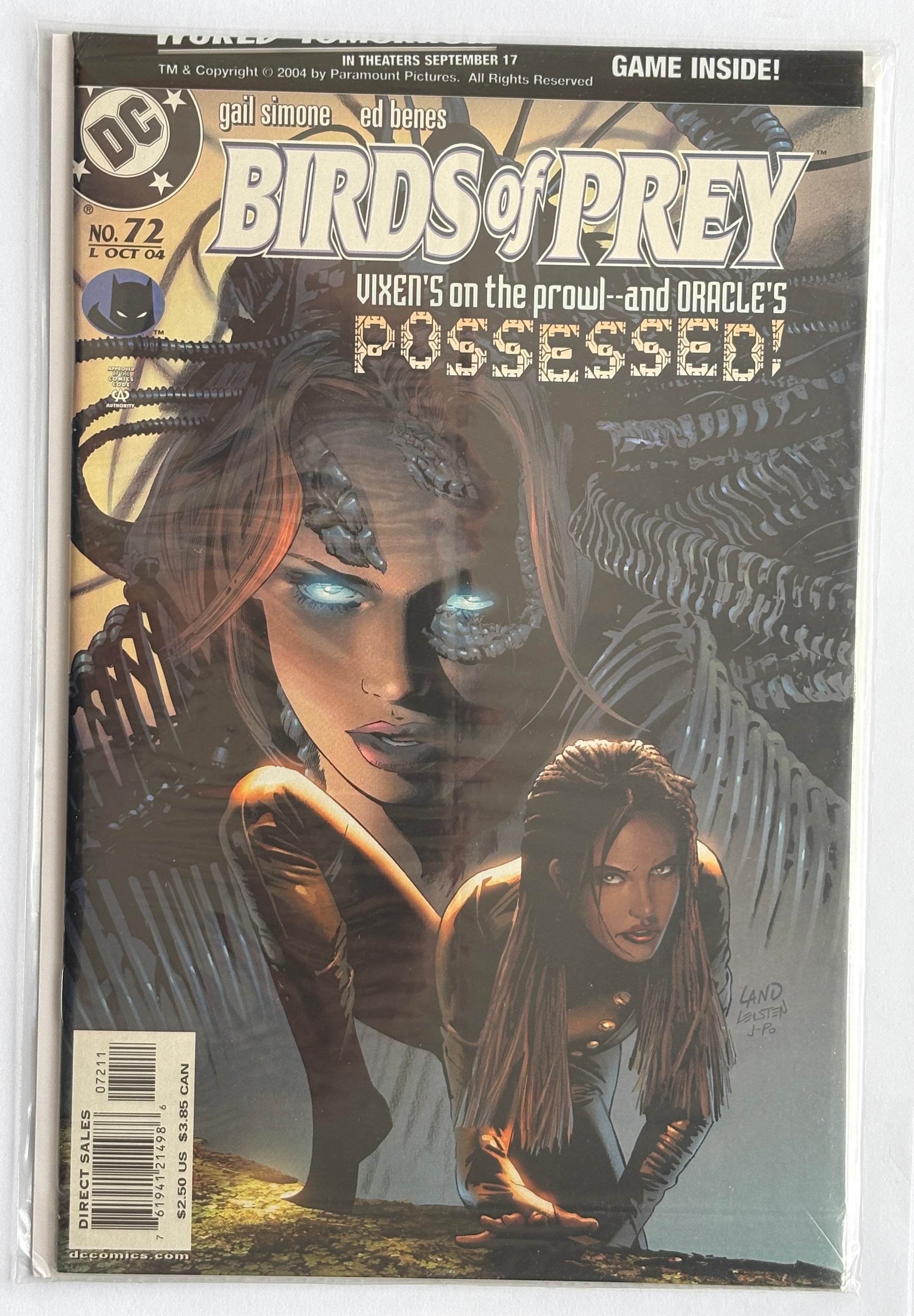 Birds of Prey #72 - Factory Sealed with Sky Captain Game CD - DC Comics 2004