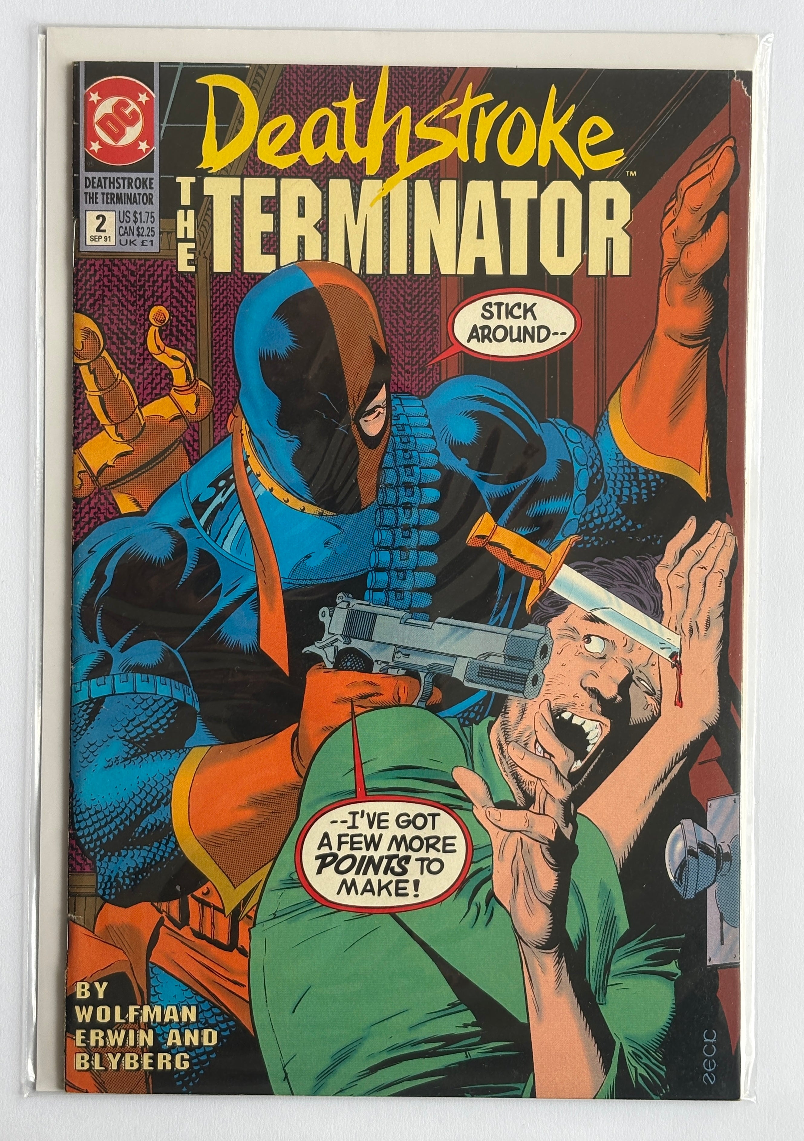 Deathstroke The Terminator #2 - DC Comics September 1991 VG+ 4.5
