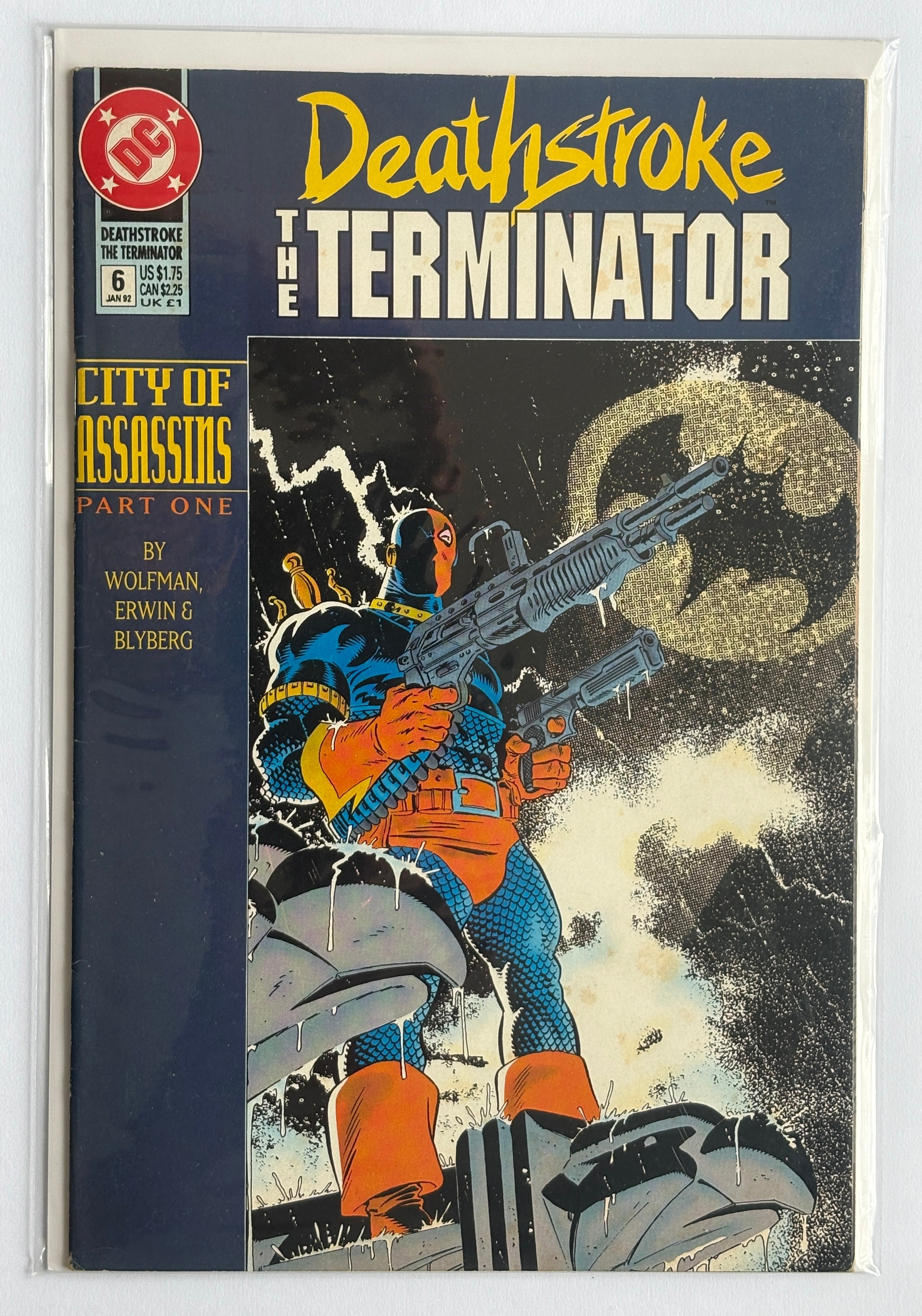 Deathstroke The Terminator #6 - DC Comics January 1991 F/VF 7.0