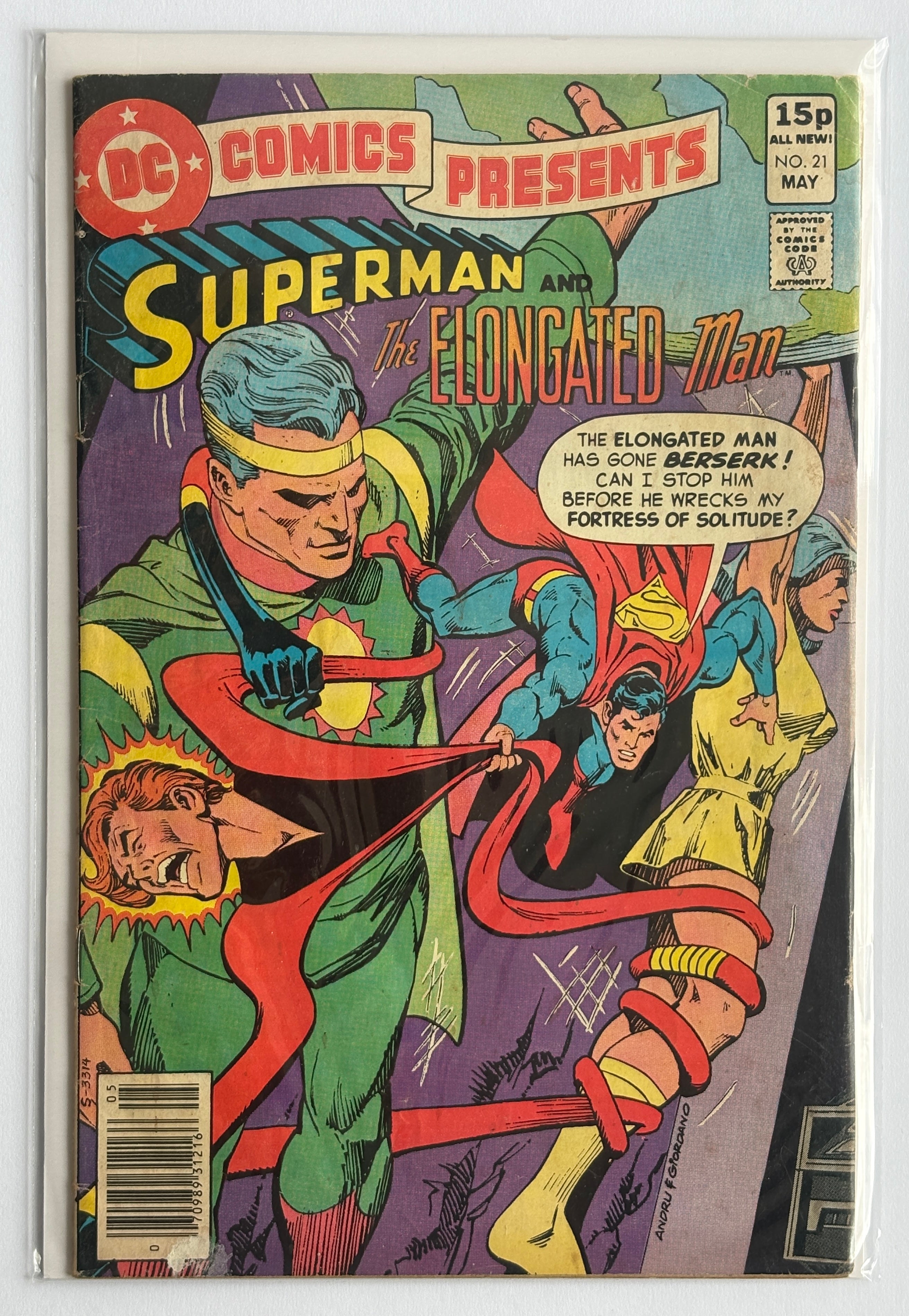 DC Comics Presents #21 Superman & Elongated Man UK Variant May 1980 VG 4.0