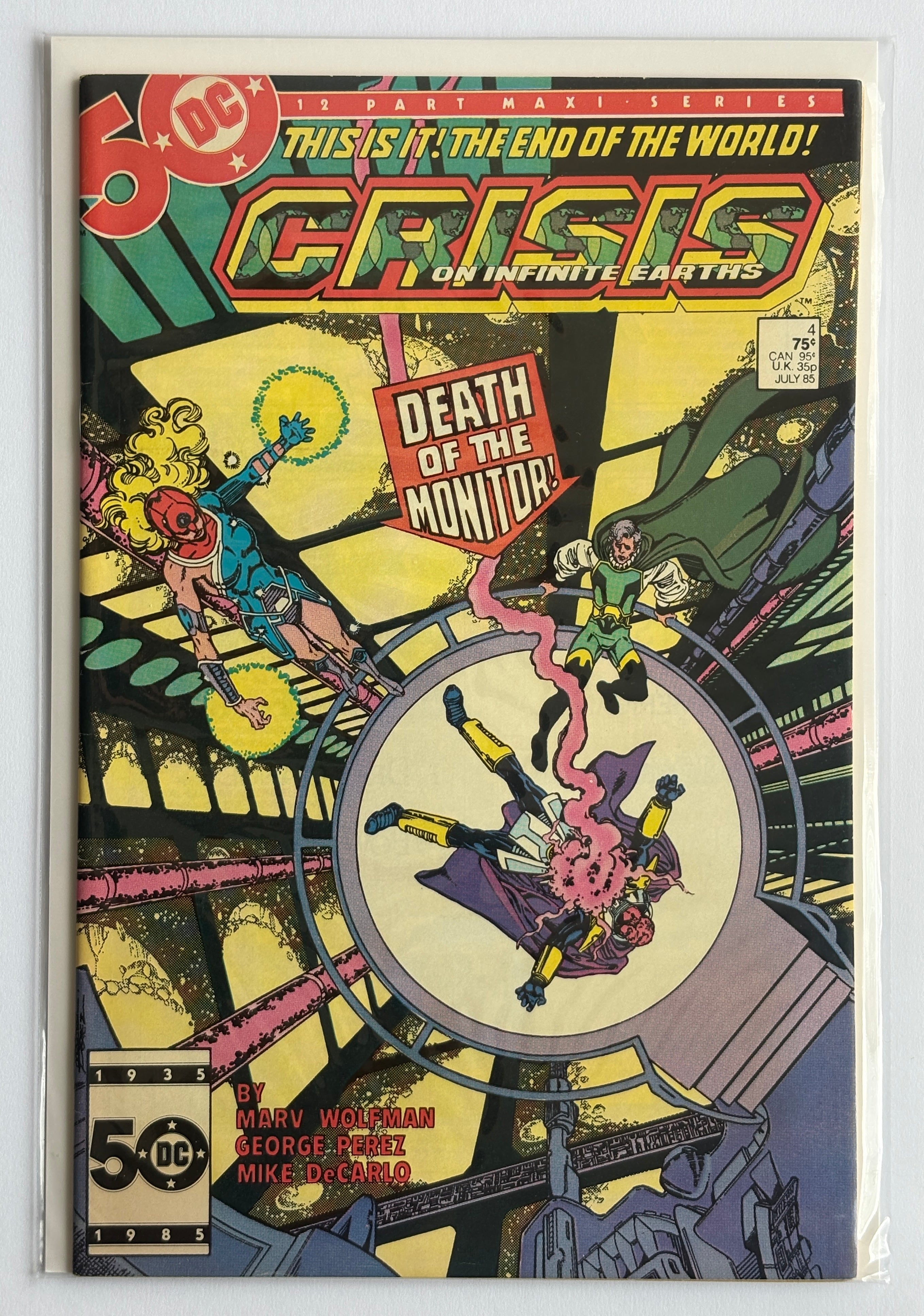 Crisis on Infinite Earths #4 - DC Comics July 1985 VF- 7.5