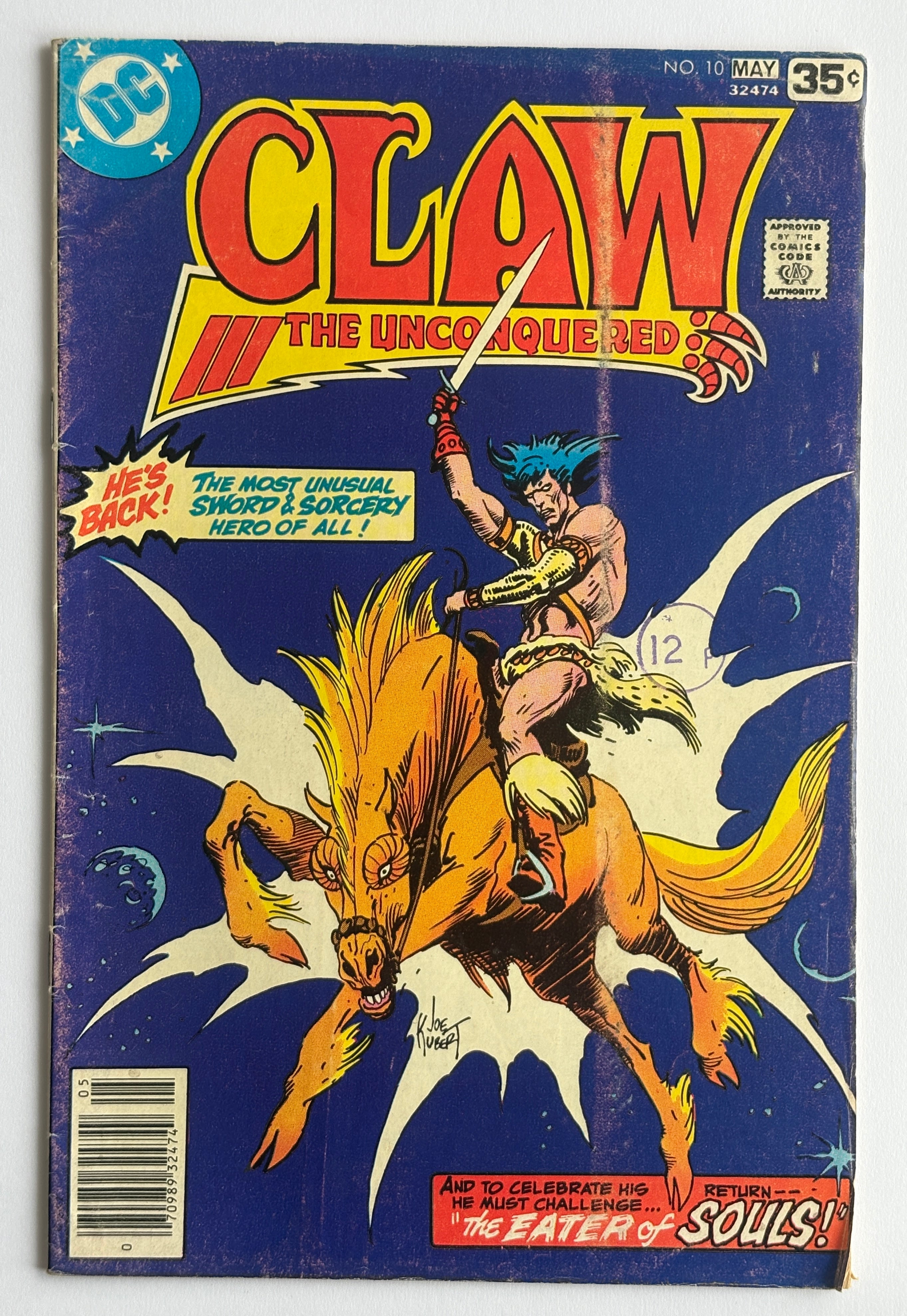 Claw the Unconquered #10 - DC Comics UK Variant May 1978 VG 4.0