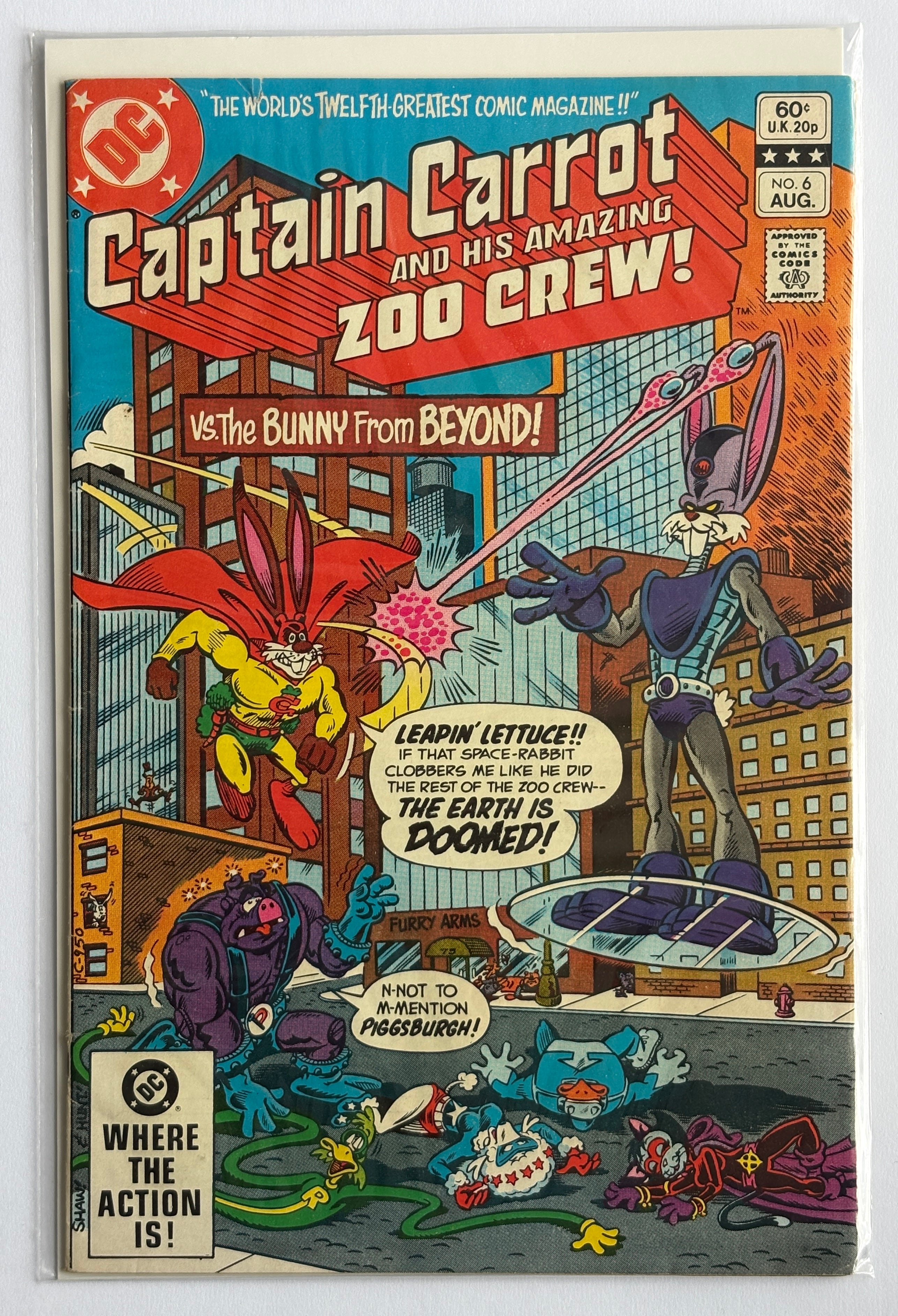 Captain Carrot and His Amazing Zoo Crew #6 - DC Comics August 1982 FN 6.0
