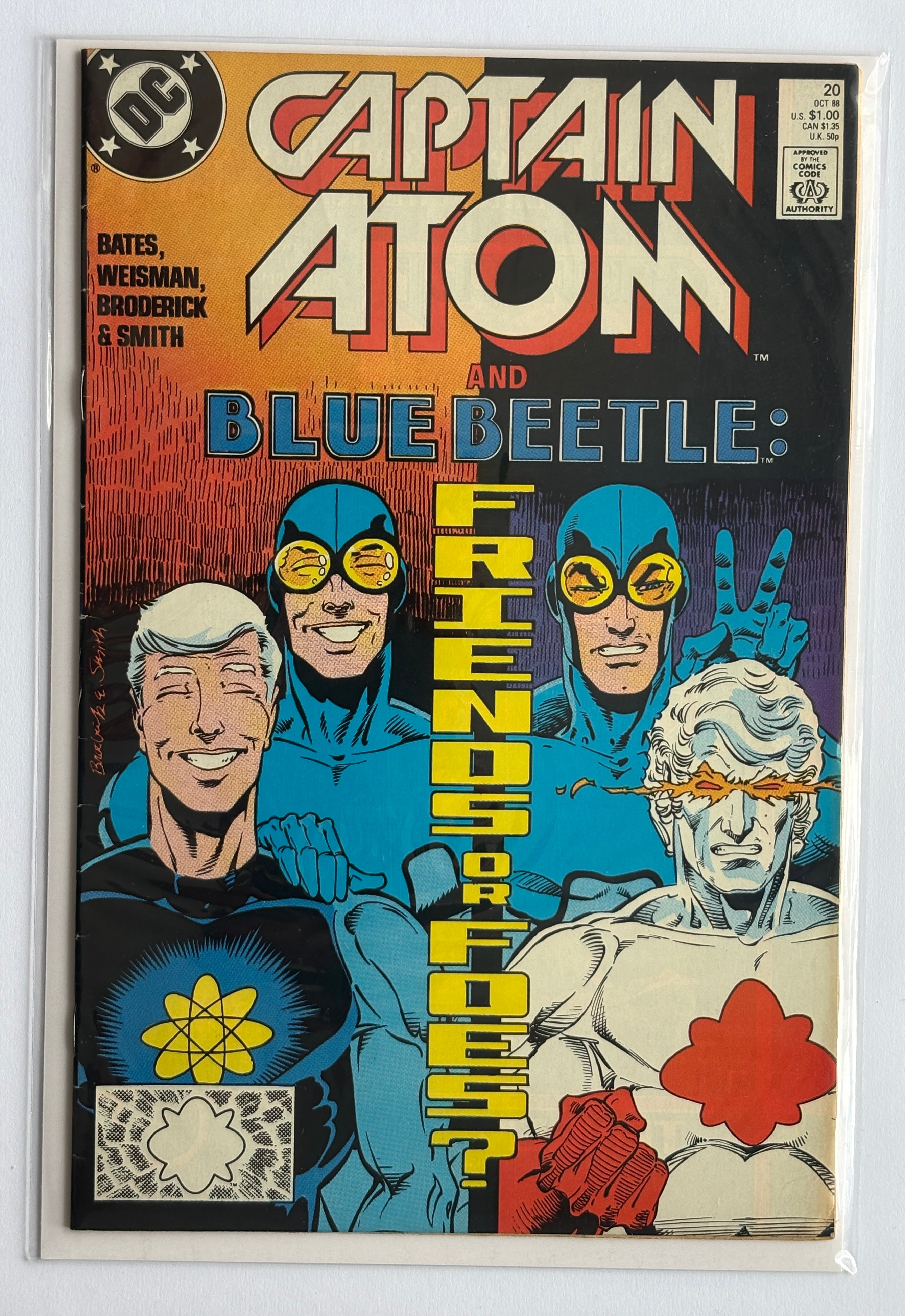 Captain Atom #20 - Blue Beetle DC Comics October 1988 F/VF 7.0