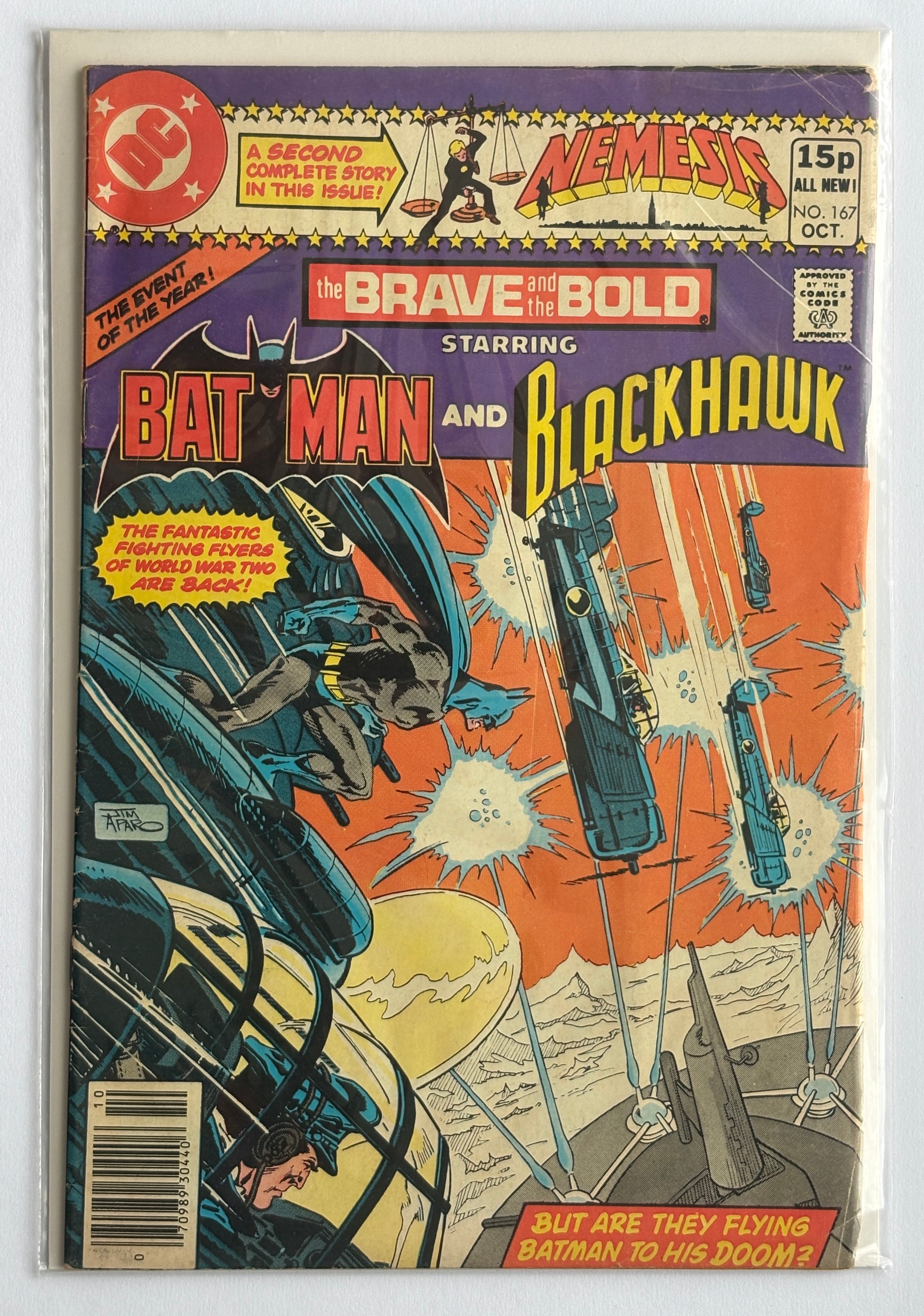 The Brave and the Bold #167 - Batman & Blackhawk - UK Variant Oct 1980 FN- 5.5