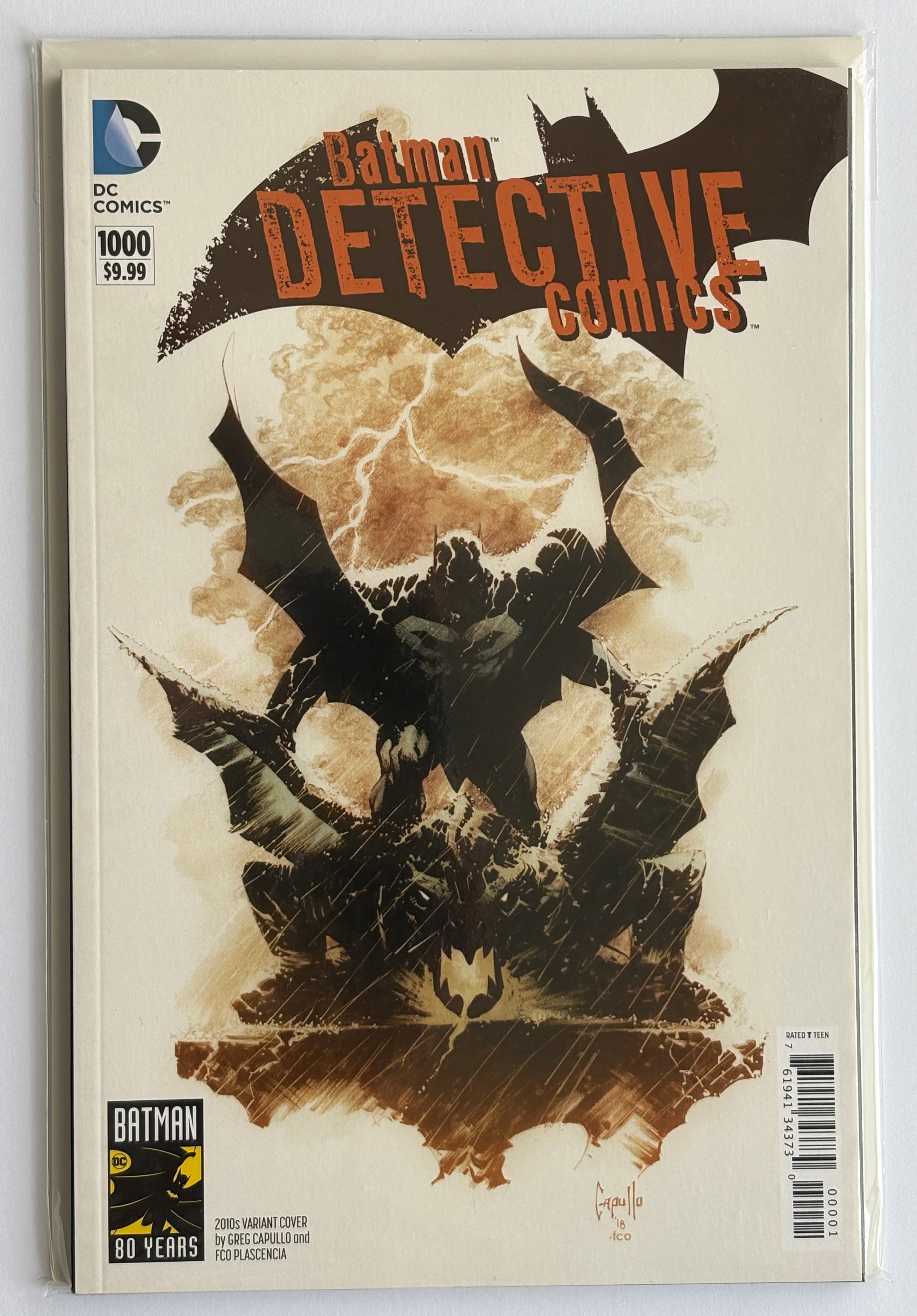 Detective Comics #1000 - 2010 Capullo, Plascencia Variant Cover 2019 NM 9.4