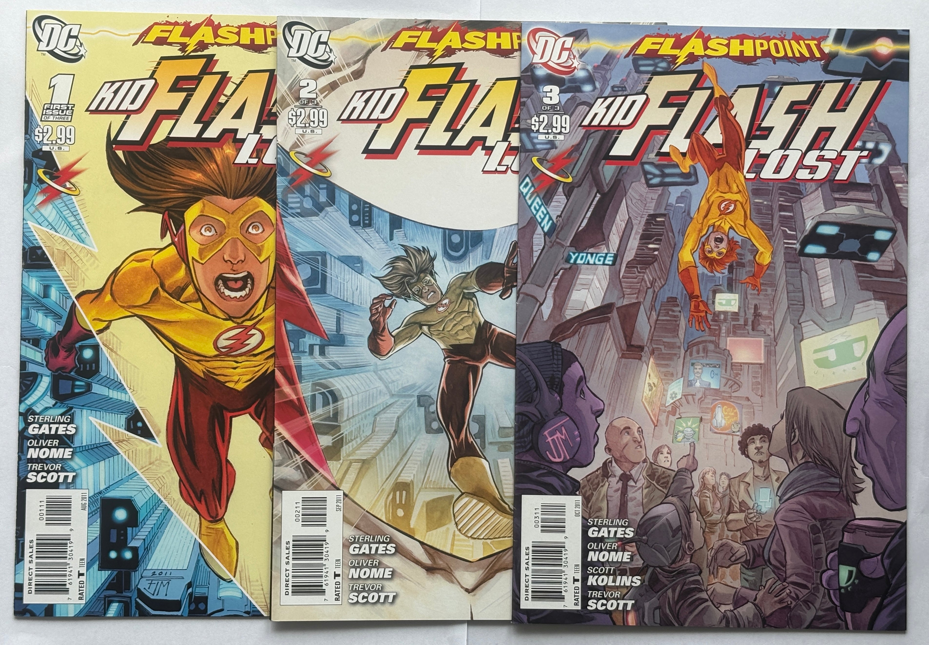 Flashpoint: Kid Flash Lost #1 to 3 Complete Story Run (3 Comics) DC 2011 VF- 7.5