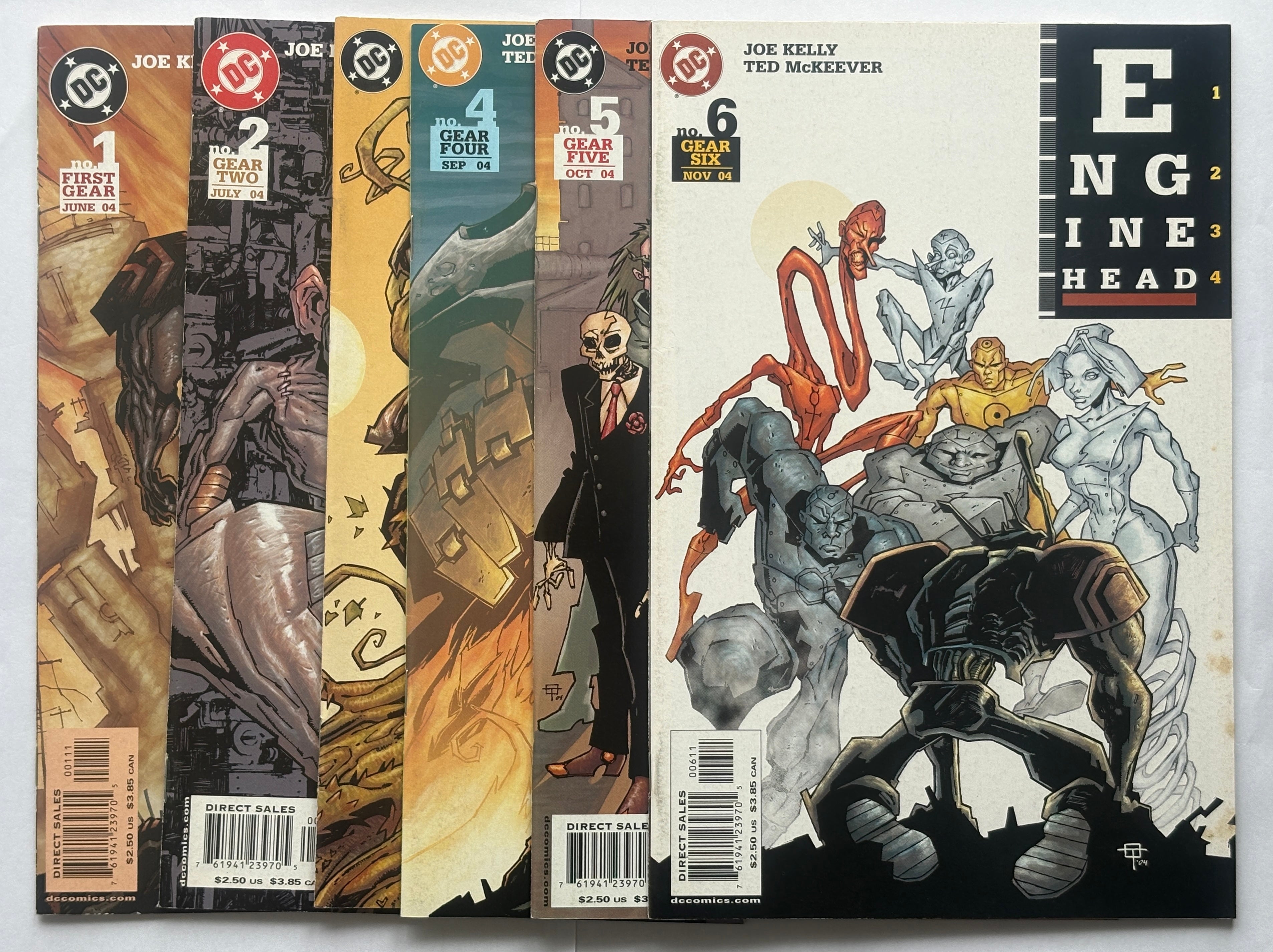 Enginehead #1-6 Complete Run - 1st Appearance Enginehead 2004 F/VF 7.0 DC (Rare)