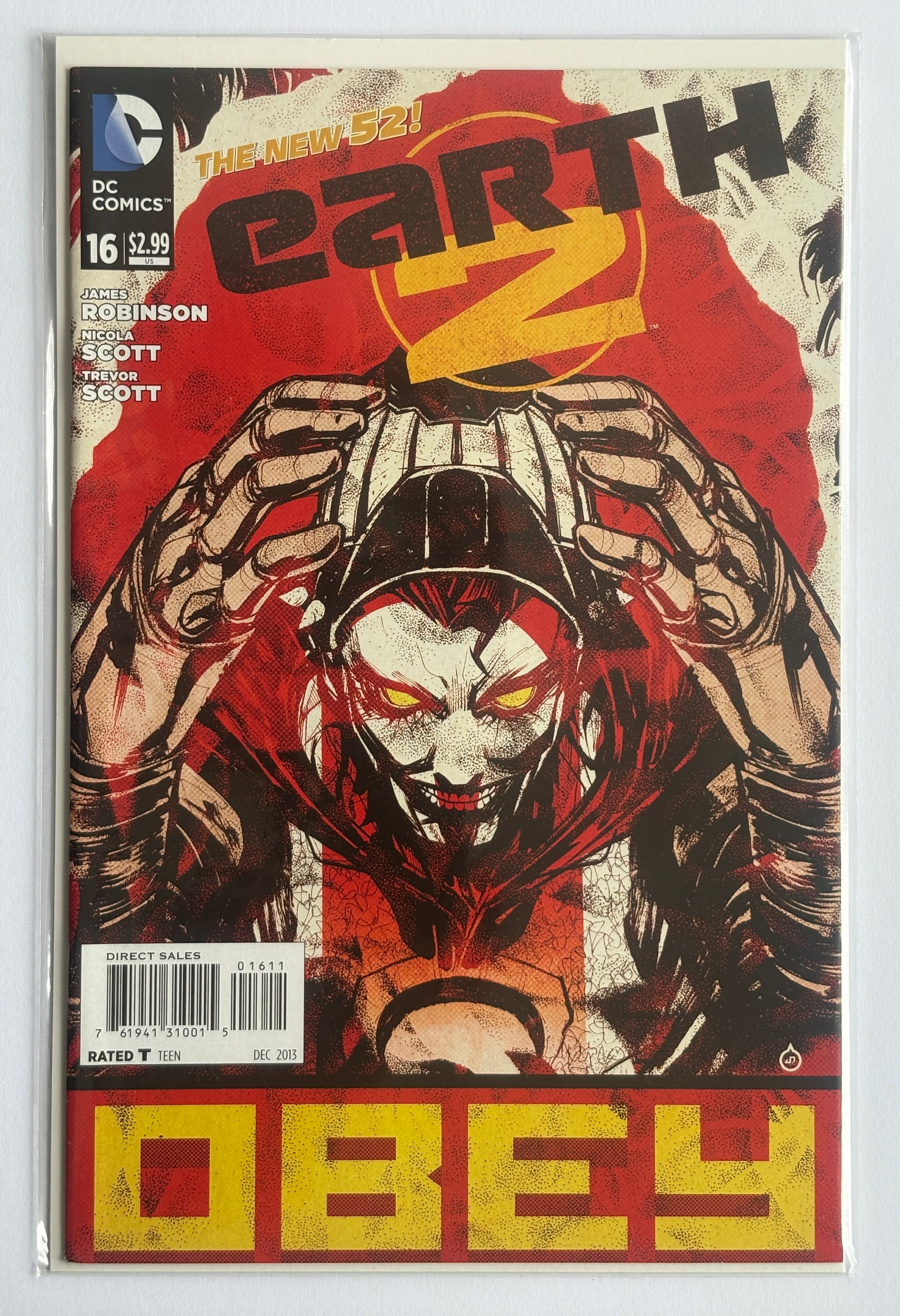 Earth 2 #16 - Obey - New 52 - 1st Printing - DC Comics - December 2013 VF+ 8.5
