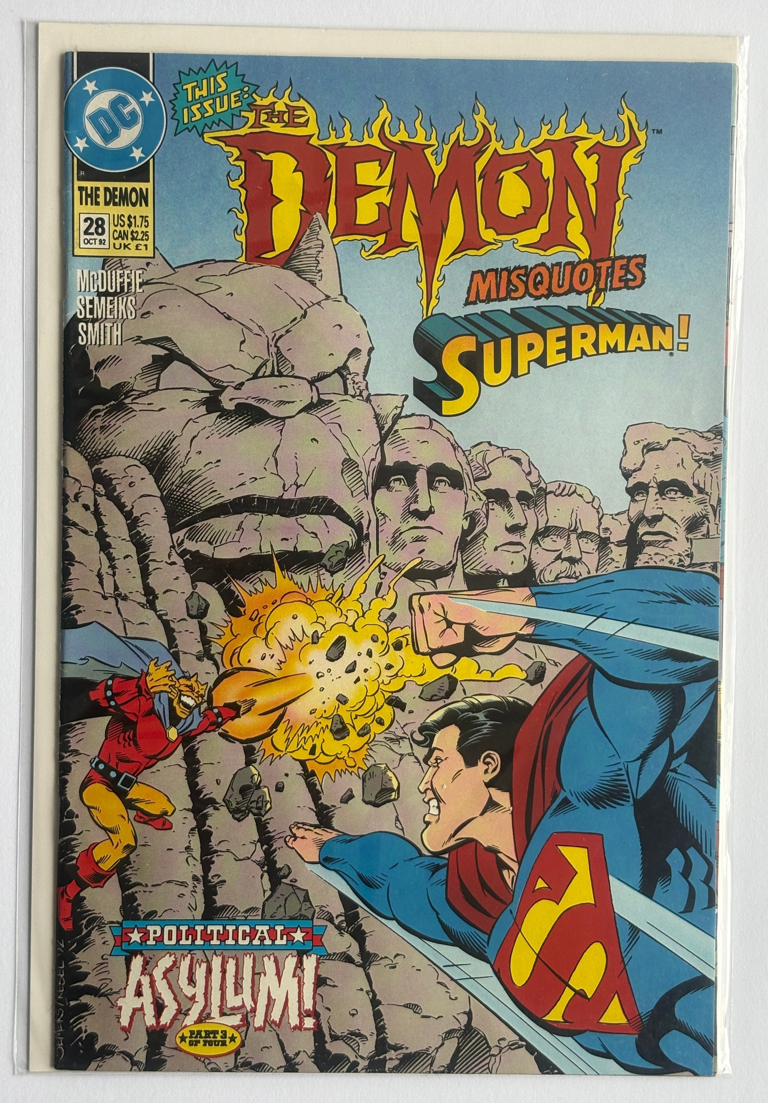 The Demon #28 Misquotes Superman! - October 1992 VF 8.0