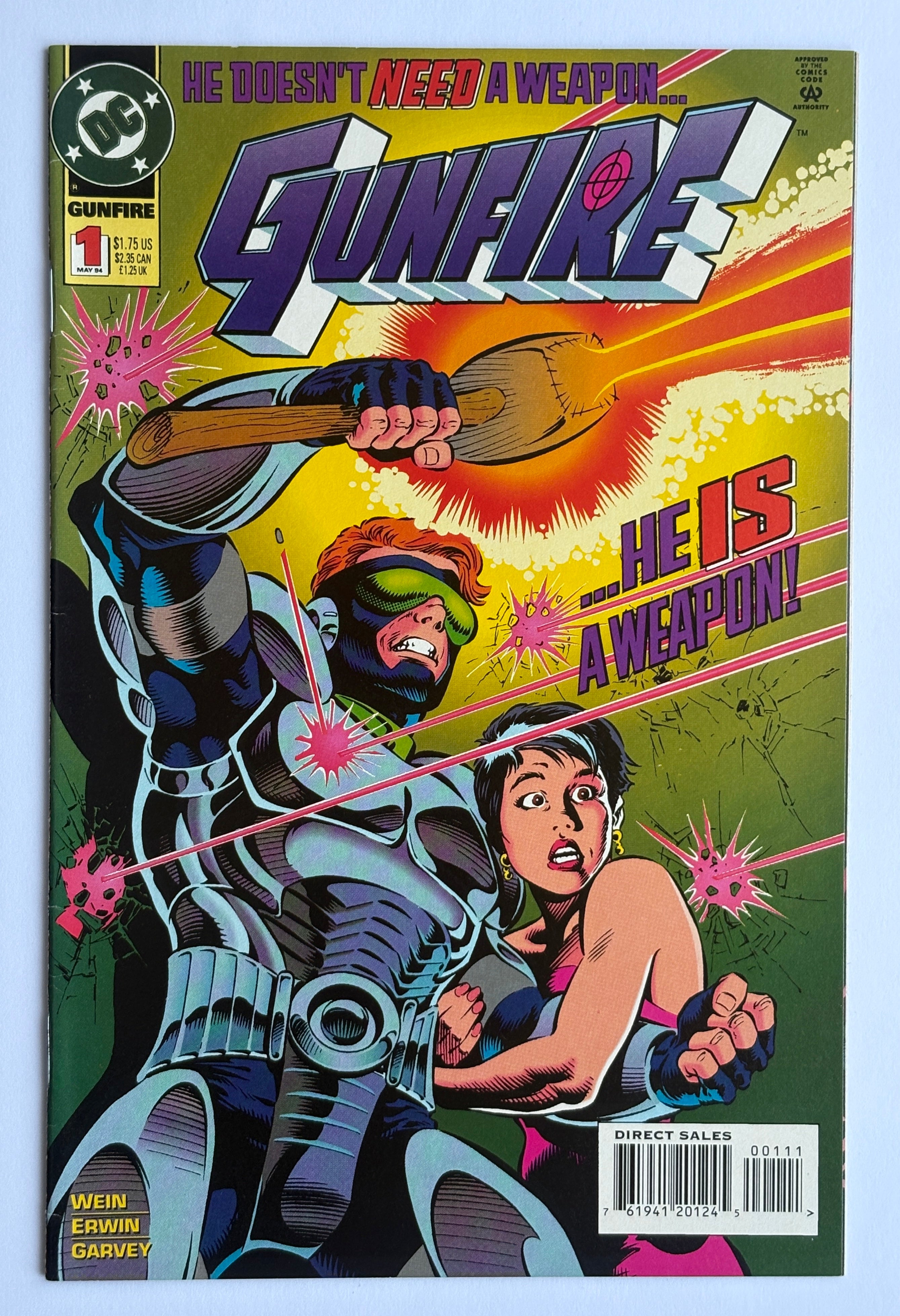 Gunfire #1 - 1st Issue - 1st Printing DC Comics May 1994 VF/NM 9.0