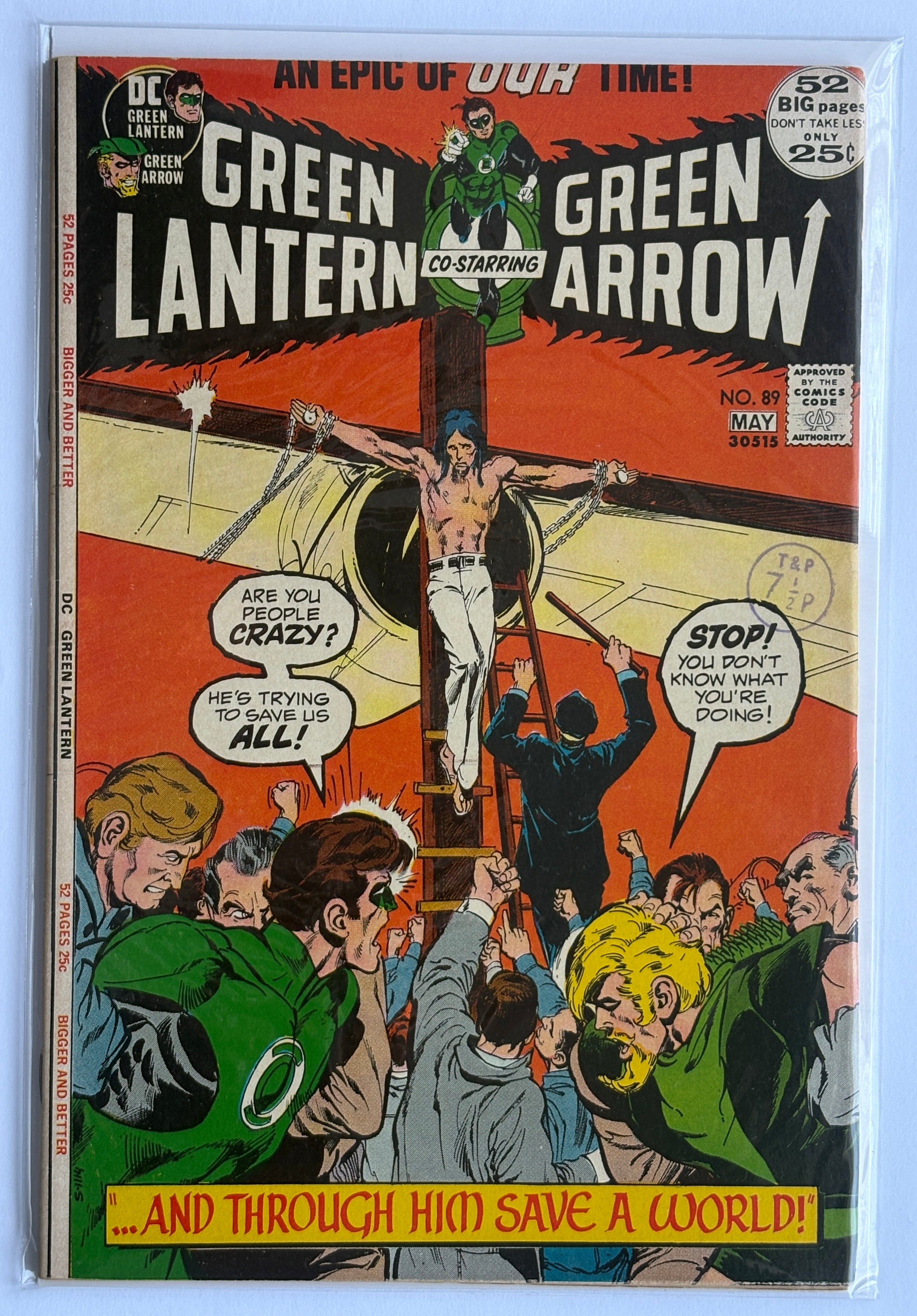 Green Lantern #89 - co-starring Green Arrow - DC Comics - May 1972 VF+ 8.5