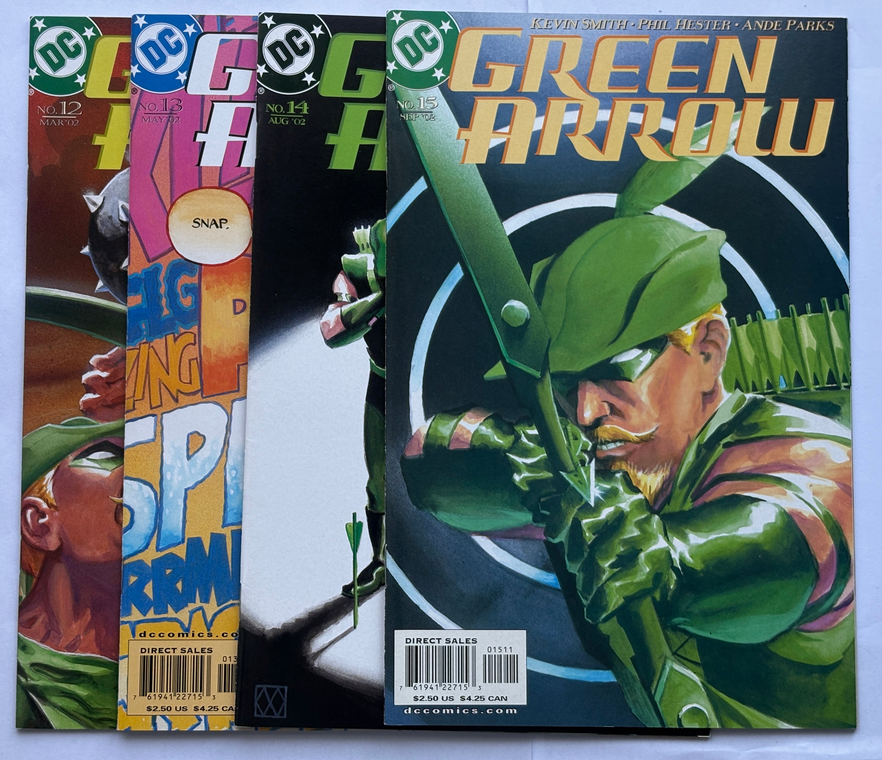 Green Arrow  #12 to 15 Run of 4 Comics - DC 2002 VF/NM 9.0