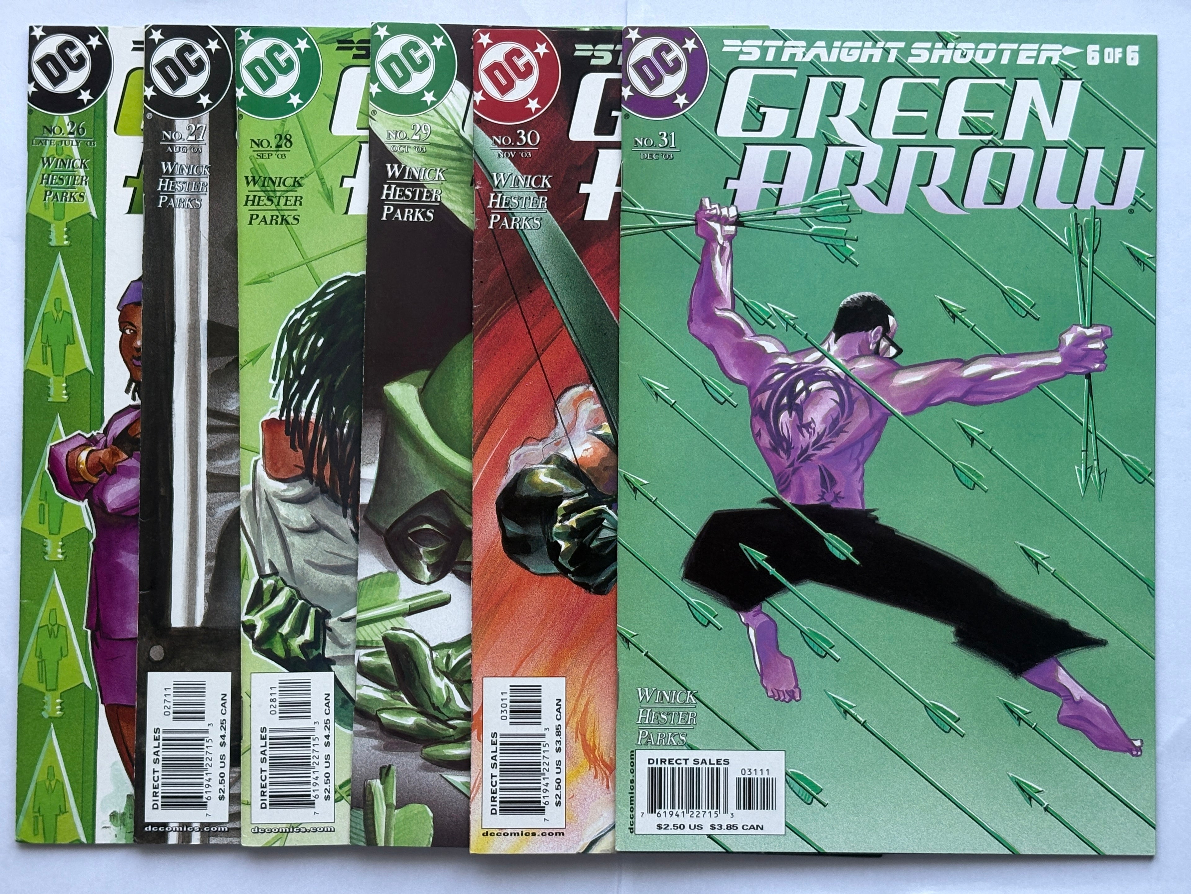 Green Arrow #26 to 31 - Straight Shooter #1 to 6 Complete Story 2003 VF 8.0