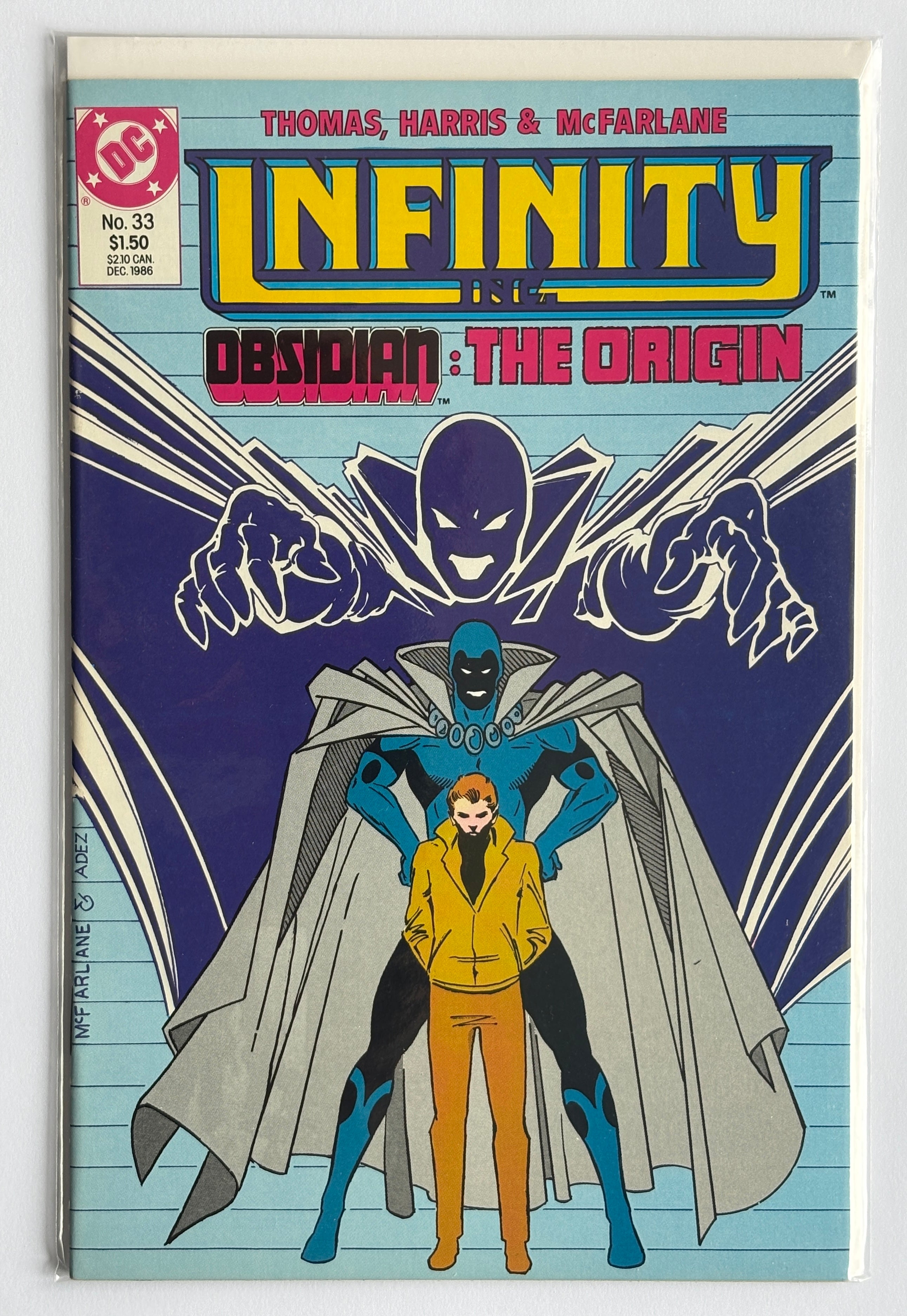 Infinity Inc. #33 - Obsidian: The Origin - DC Comics - December 1986 VF+ 8.5