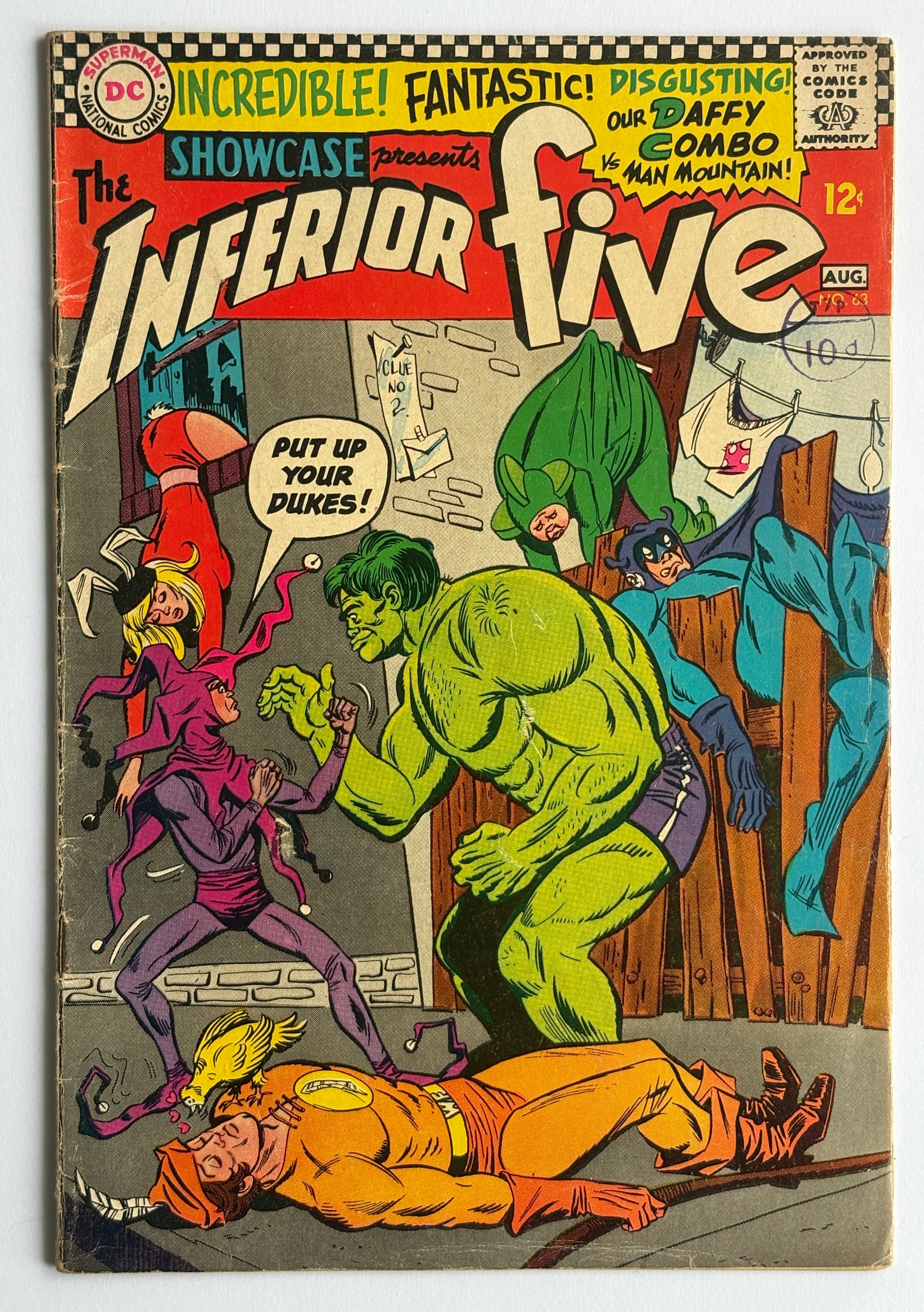 Showcase Presents #63 The Inferior Five (2nd Appearance) DC Comics 1966 VG+ 4.5