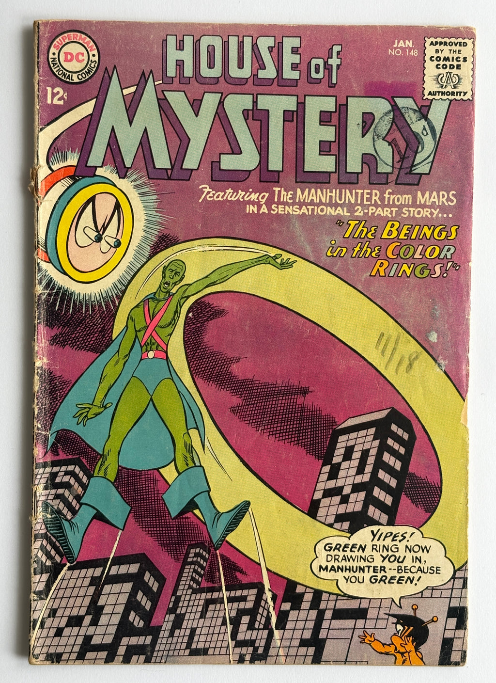 House of Mystery #148 - Featuring Manhunter from Mars DC Jan 1965 GD/VG 3.0