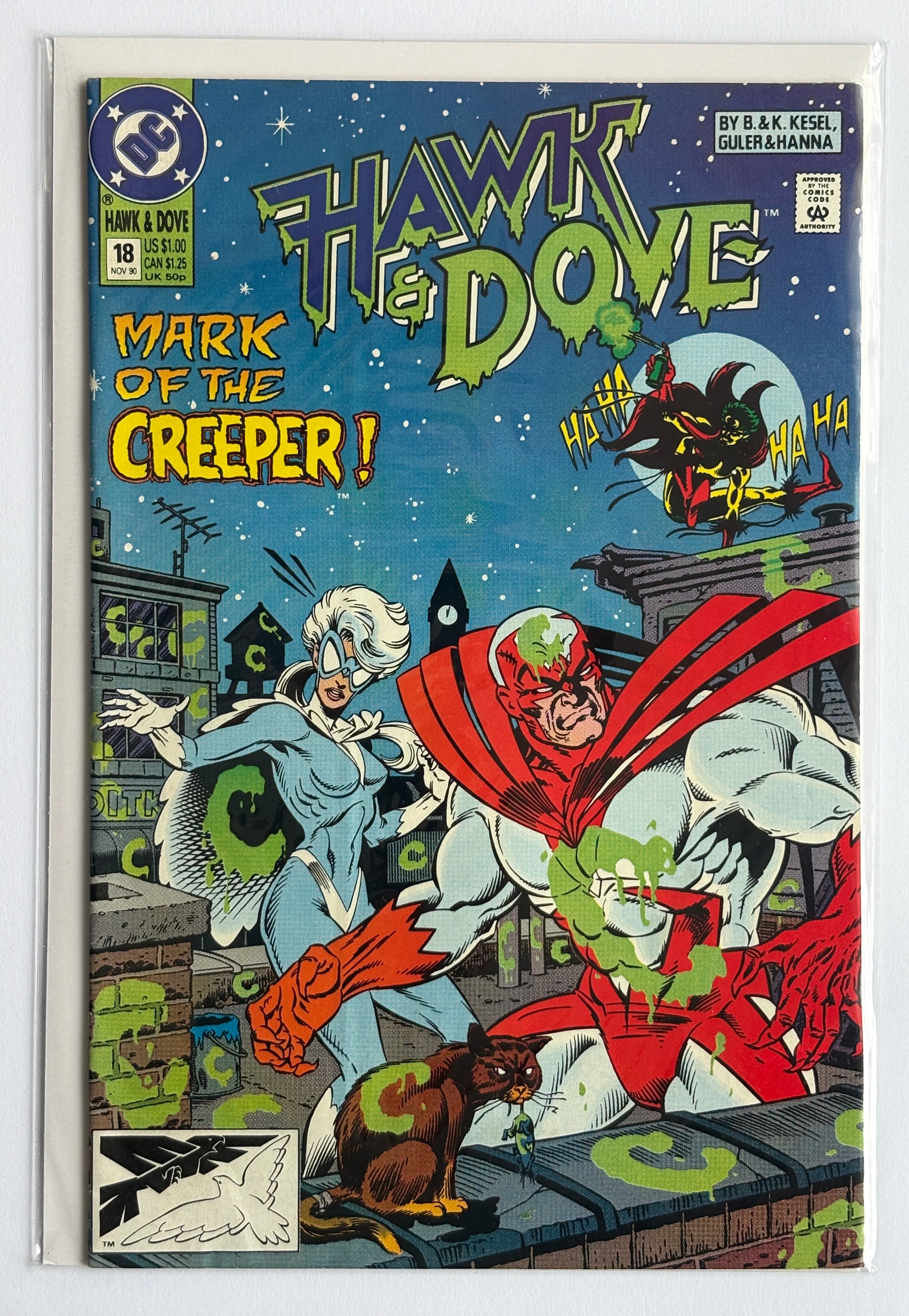 Hawk & Dove #18 - DC Comics November 1990 FN+ 6.5