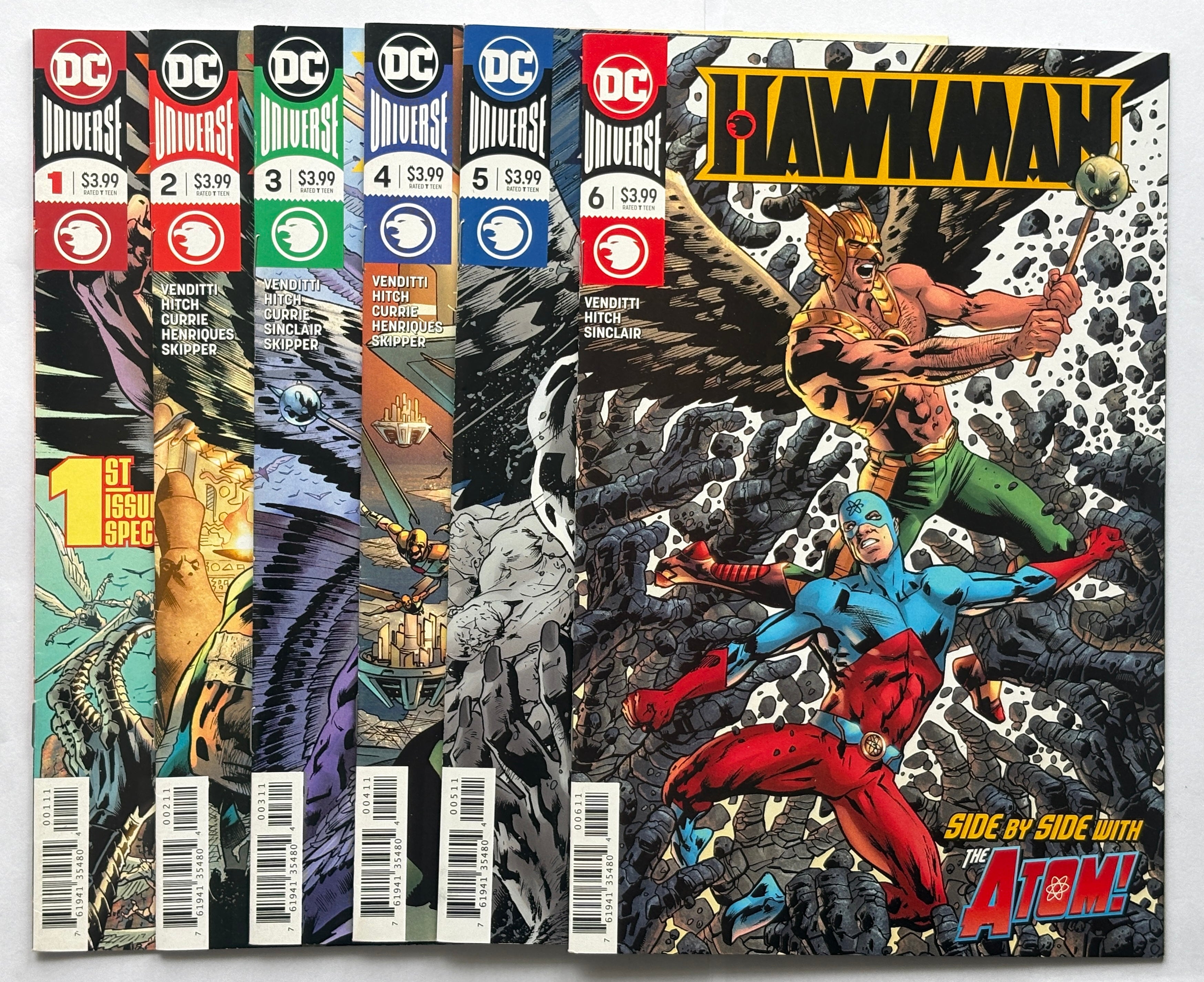 Hawkman #1 to 6 Set of 1st Prints (6 Comics) DC Comics 2018/19 VF+ 8.5