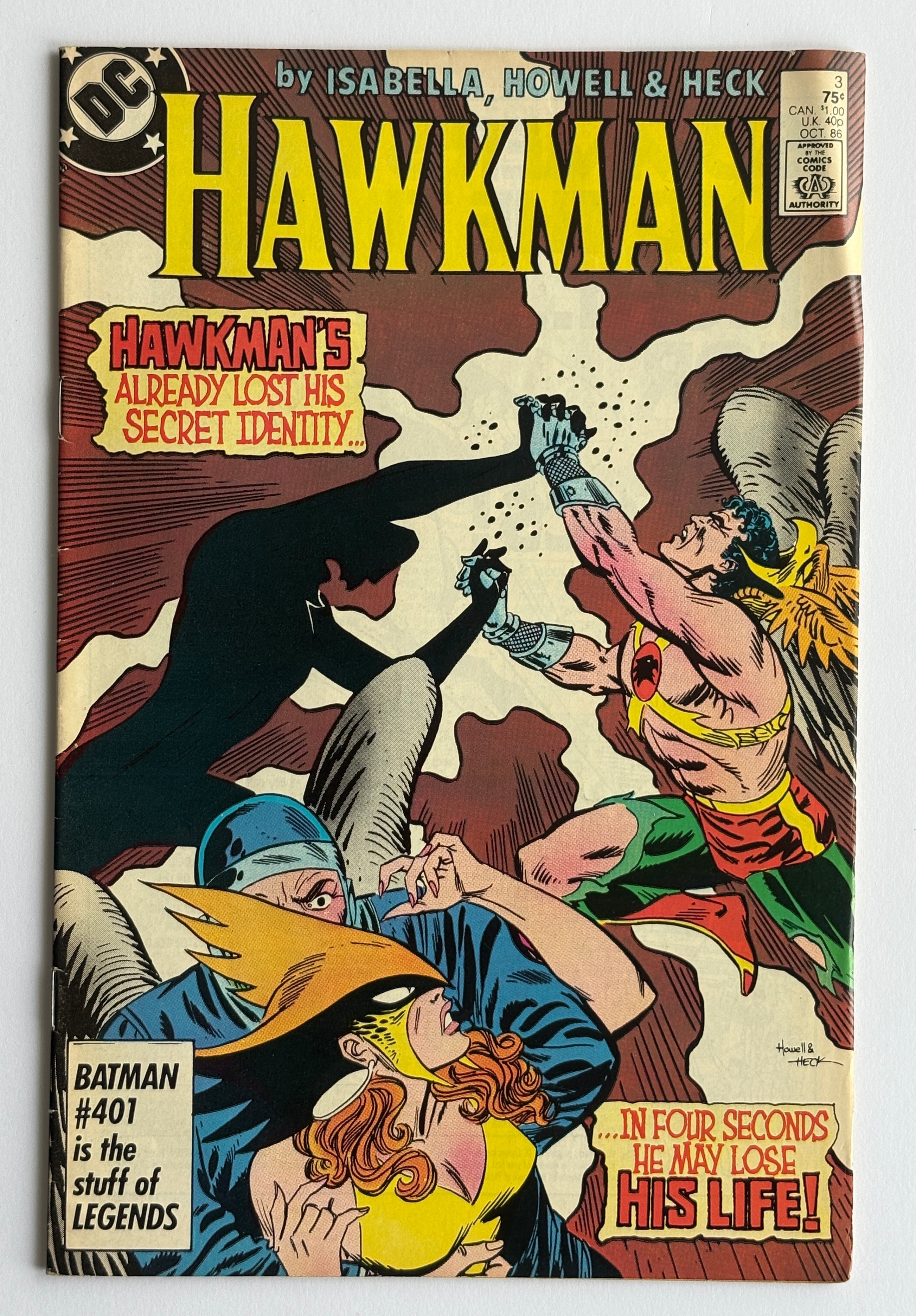 Hawkman #3 - DC Comics October 1986 FN- 5.5