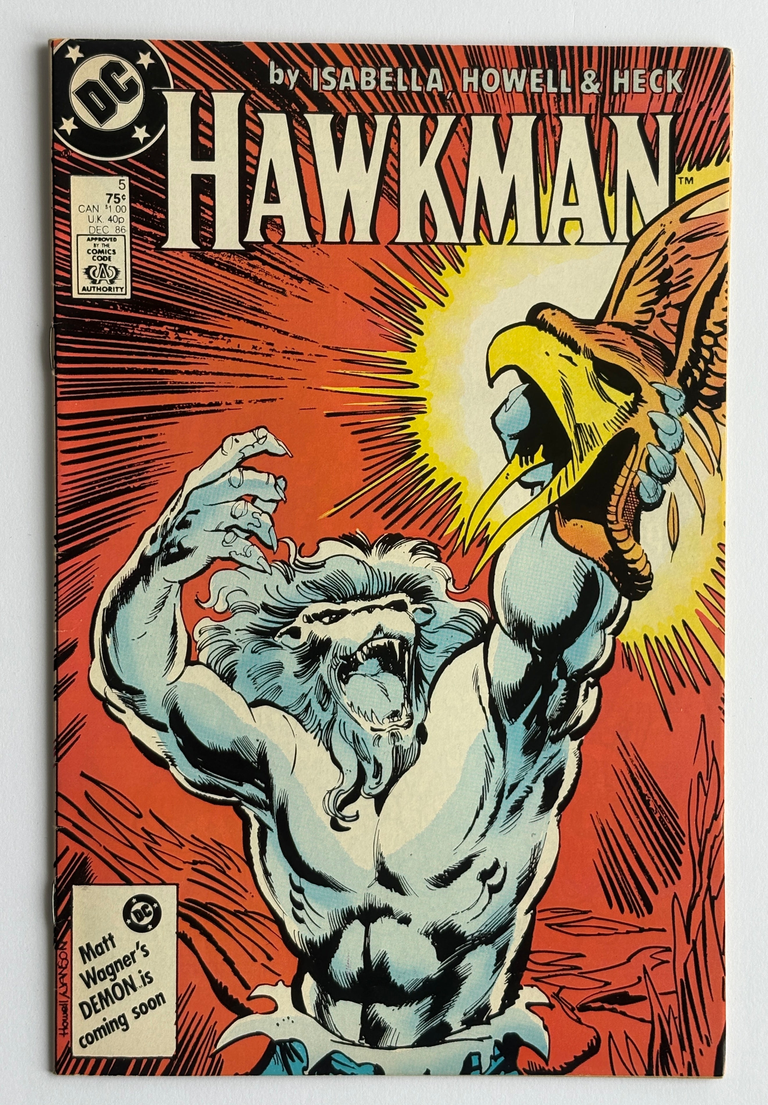 Hawkman #5 - DC Comics December 1986 F/VF 7.0
