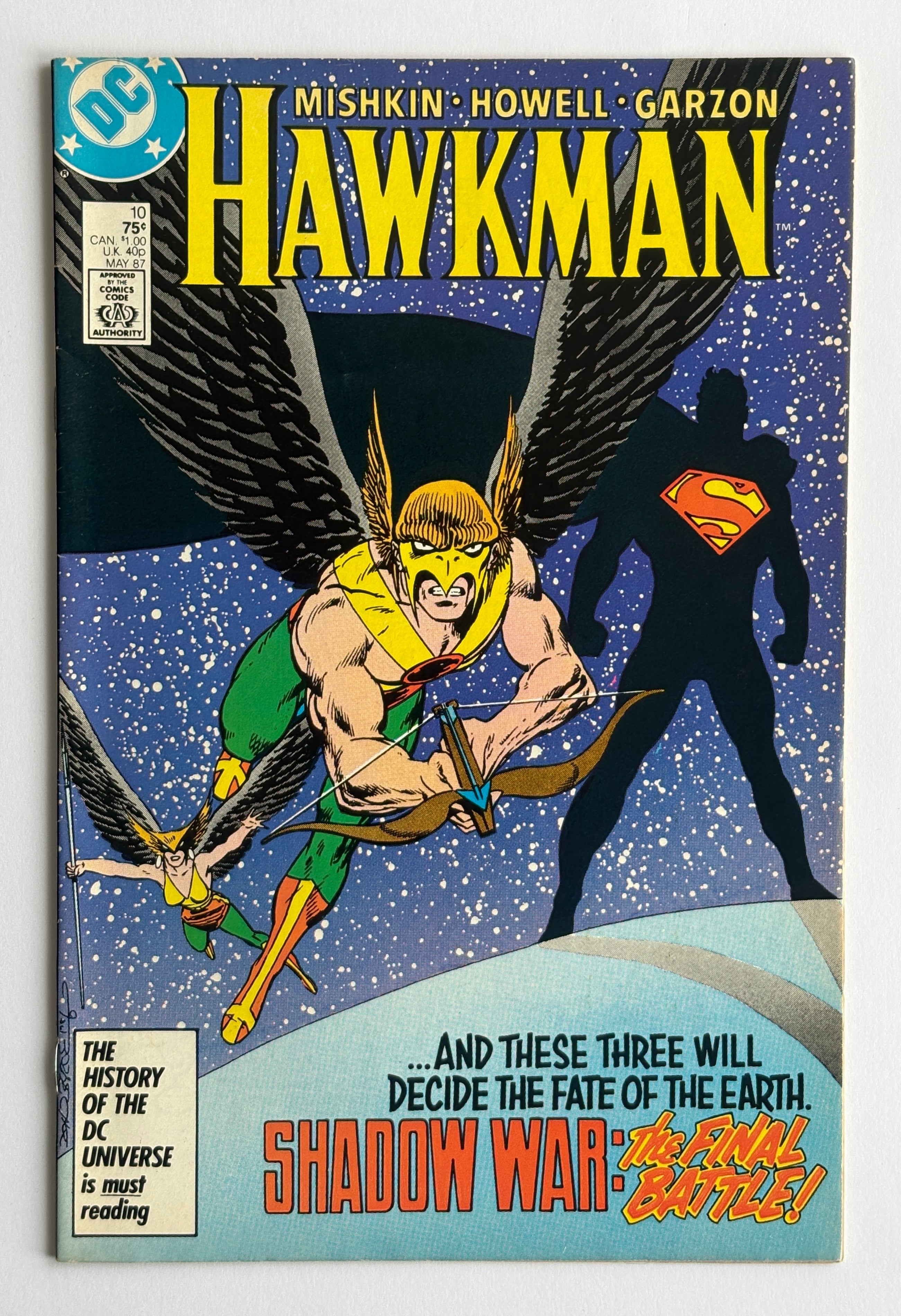 Hawkman #10 - DC Comics May 1987 F/VF 7.0