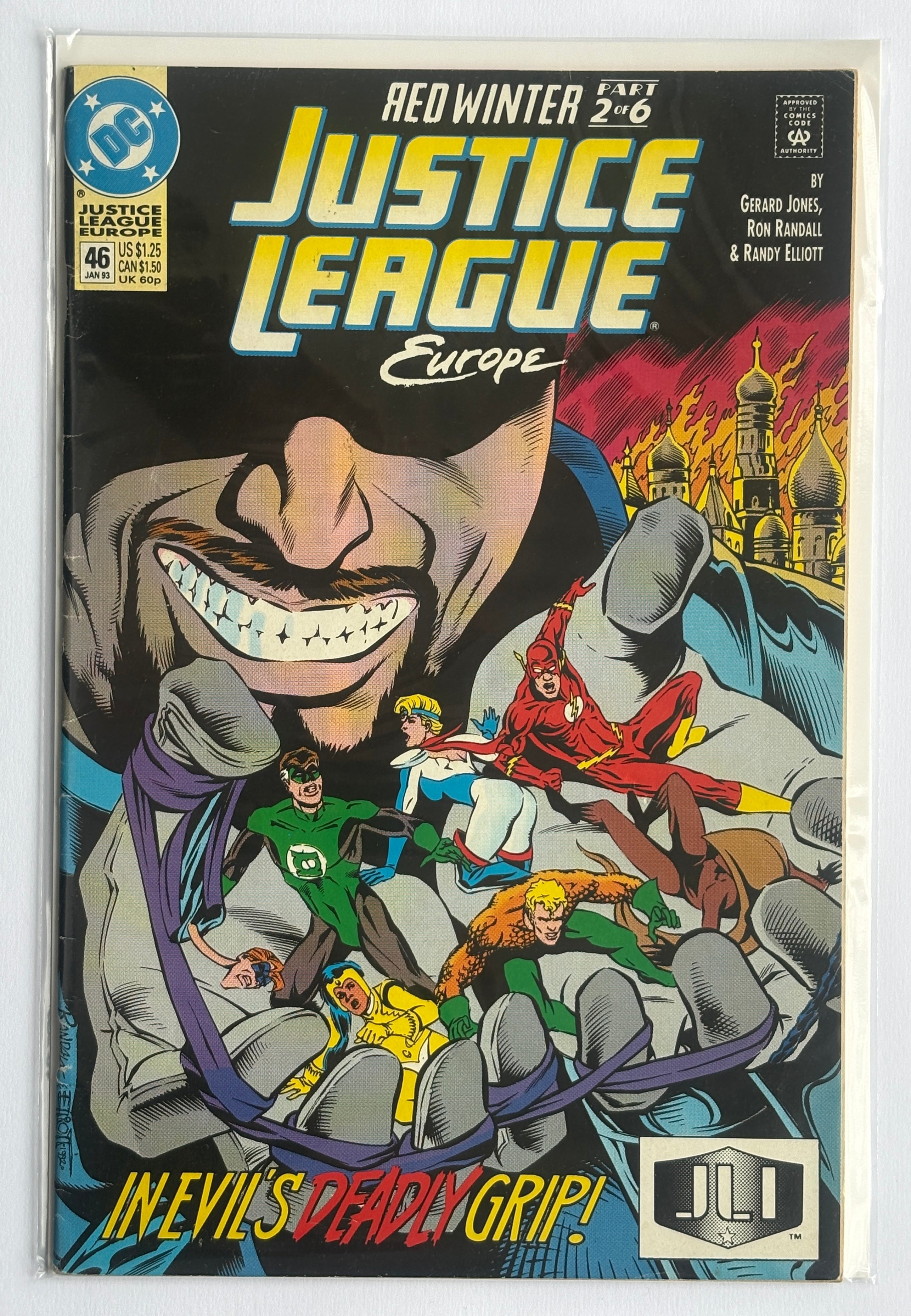 Justice League Europe #46 - Red Winter Part 2 of 6 - January 1993 F/VF 7.0