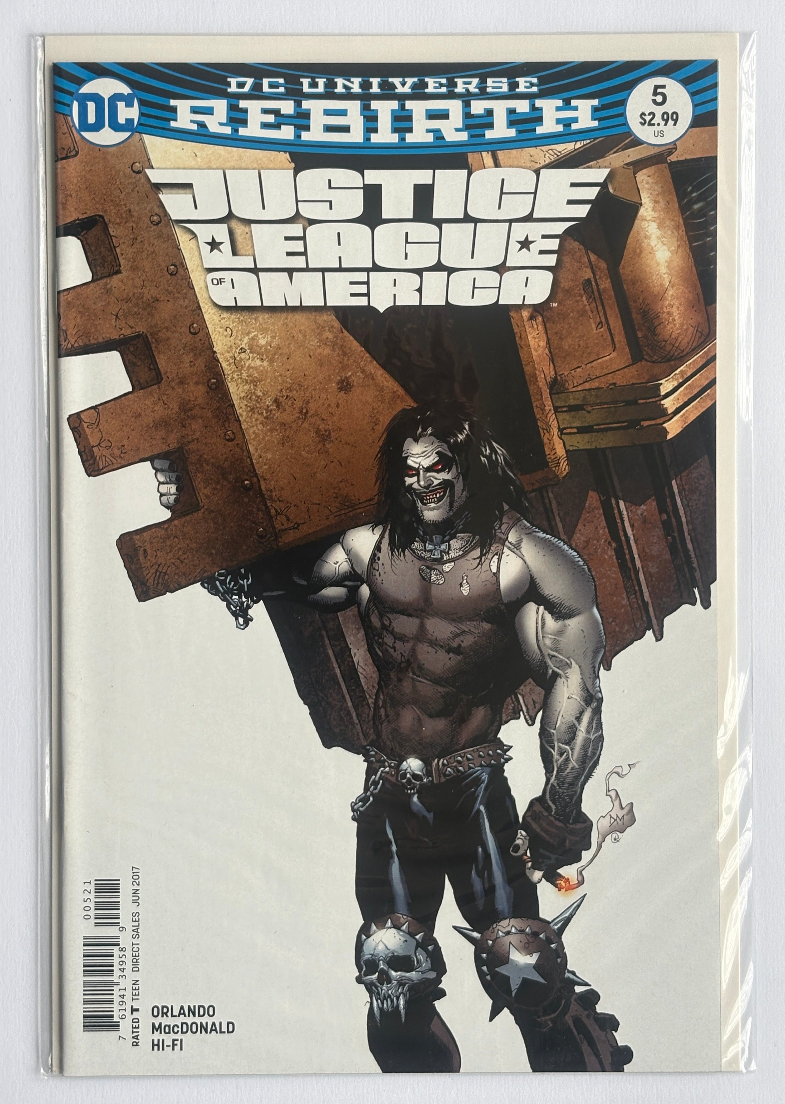Justice League of America #5 - Lobo Cover DC Comics June 2017 VF/NM 9.0