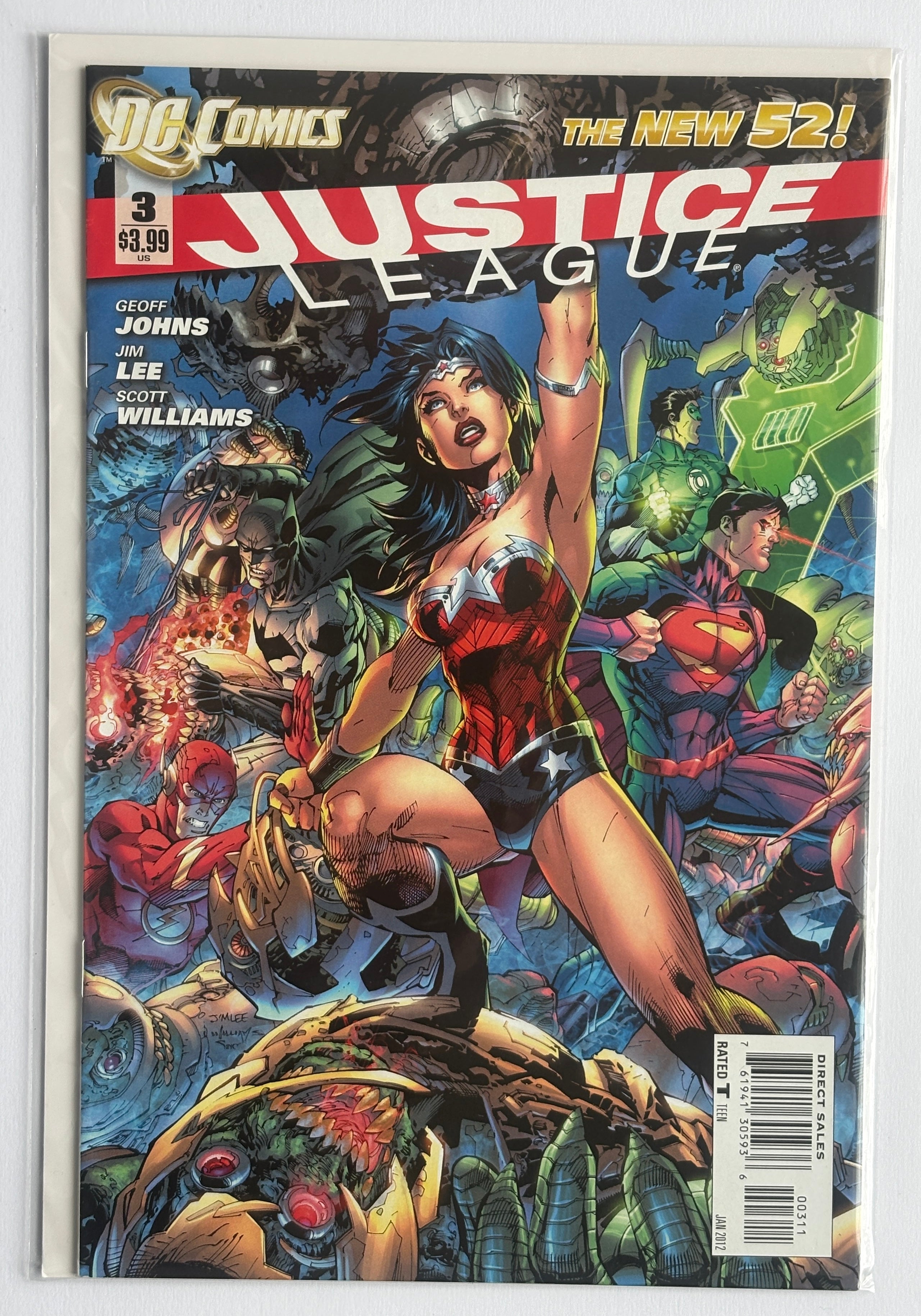 Justice League #3 - The New 52 - 1st Printing - DC Comics January 2012 F/VF 7.0