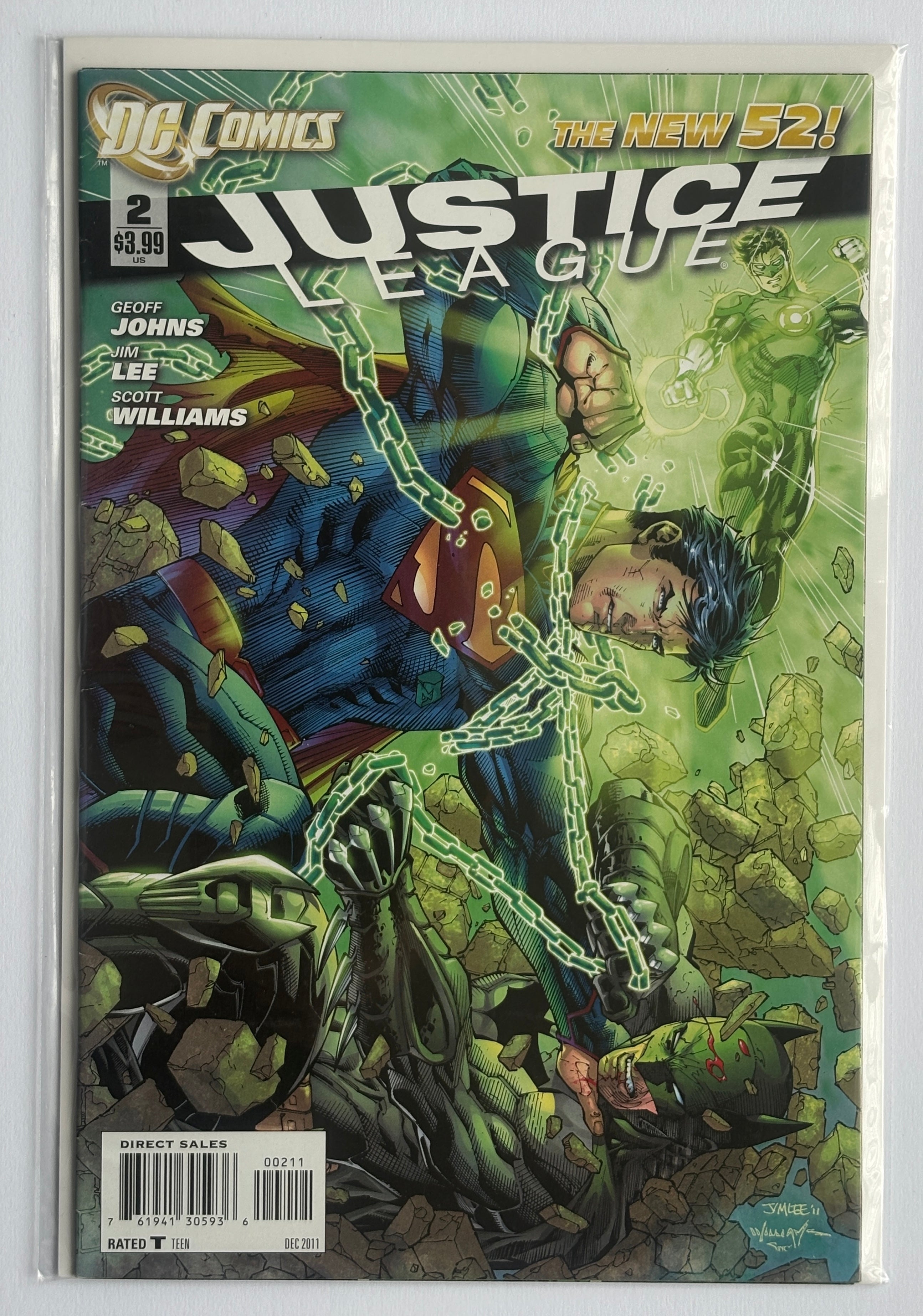 Justice League #2 - The New 52 - 1st Printing - DC Comics December 2011 FN+ 6.5