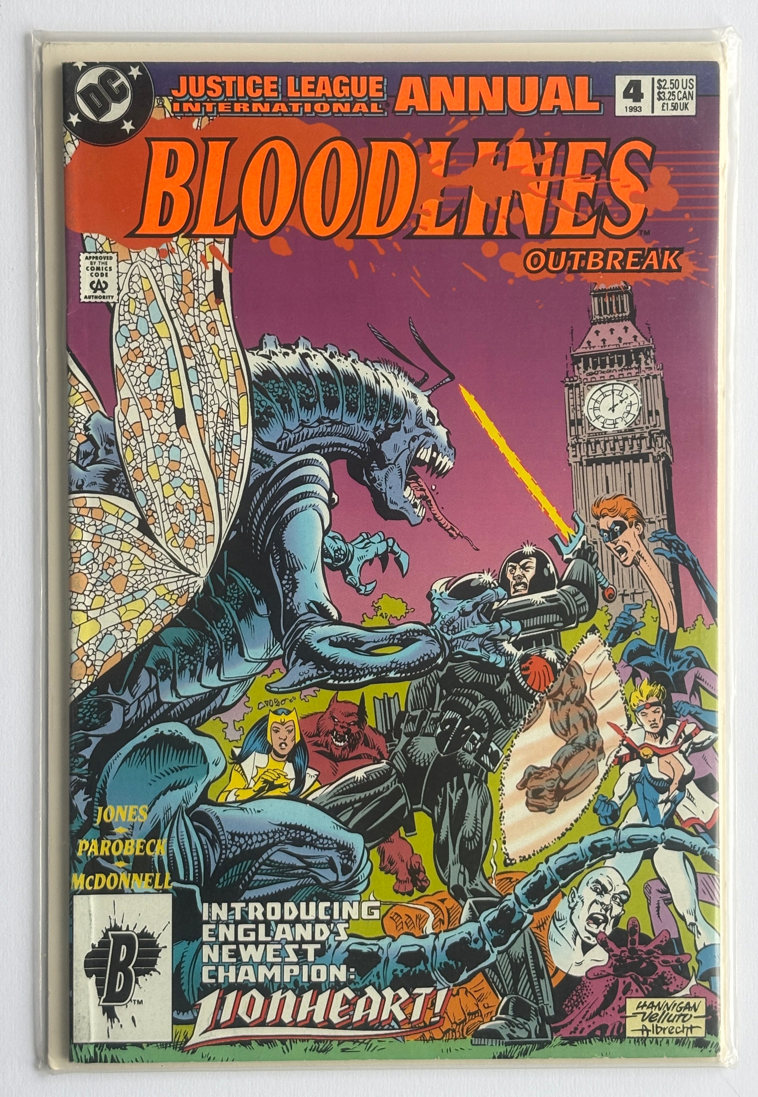 Justice League International Annual #4 Bloodlines Outbreak 1993 VF 8.0