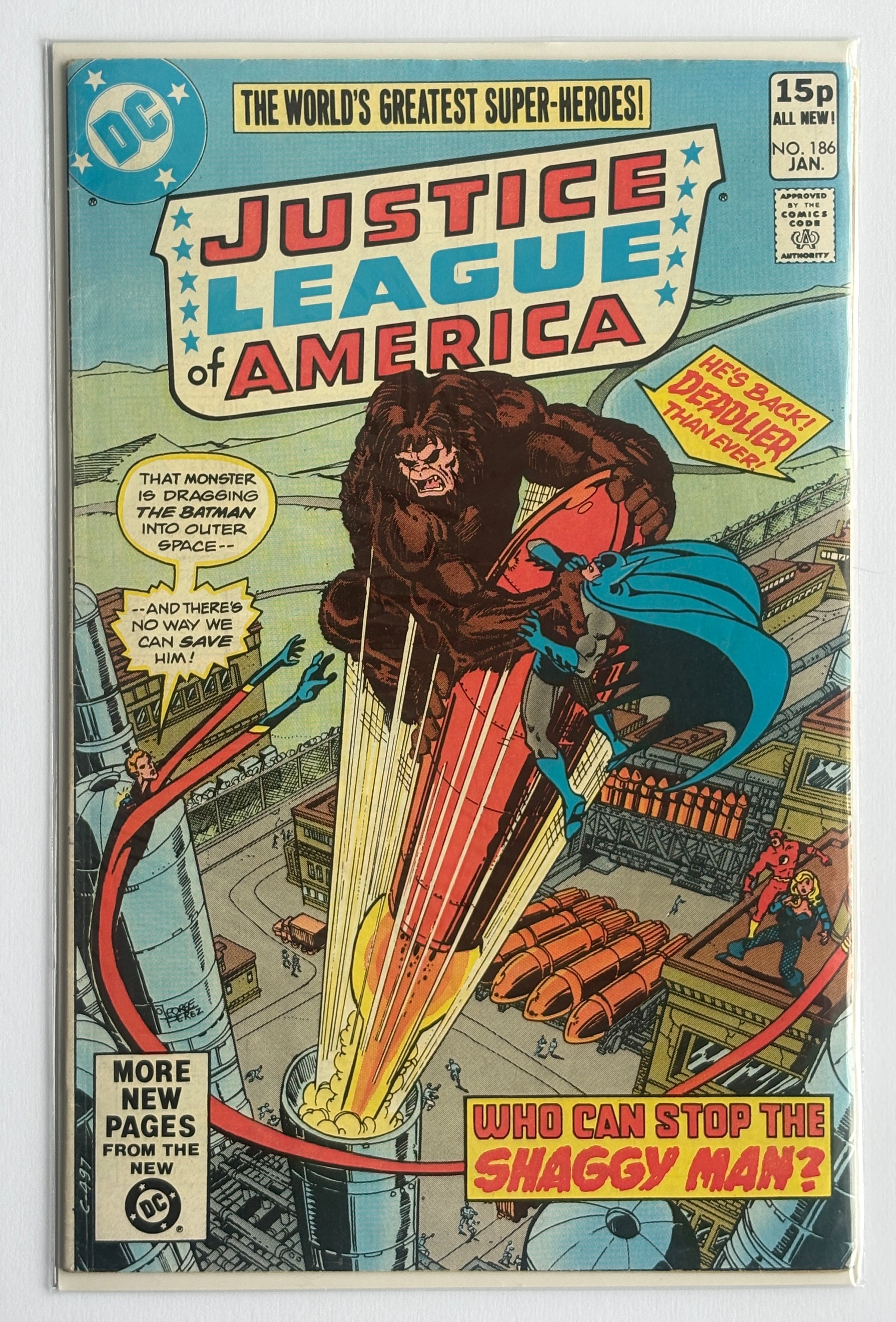 Justice League of America #186 - DC UK Variant January 1981 VF- 7.5