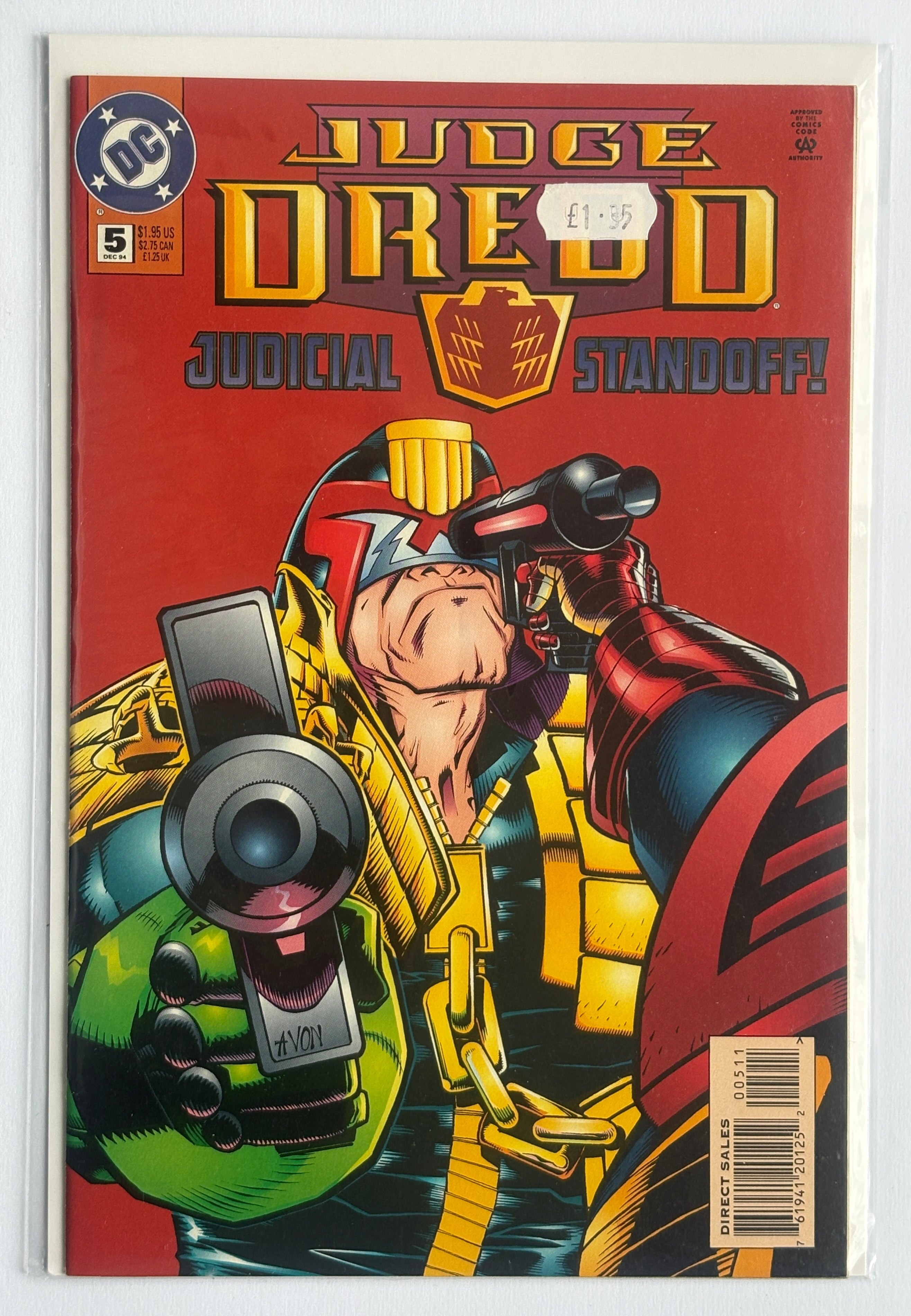 Judge Dredd #5 - 1st Printing DC Comics December 1994 VF- 7.5