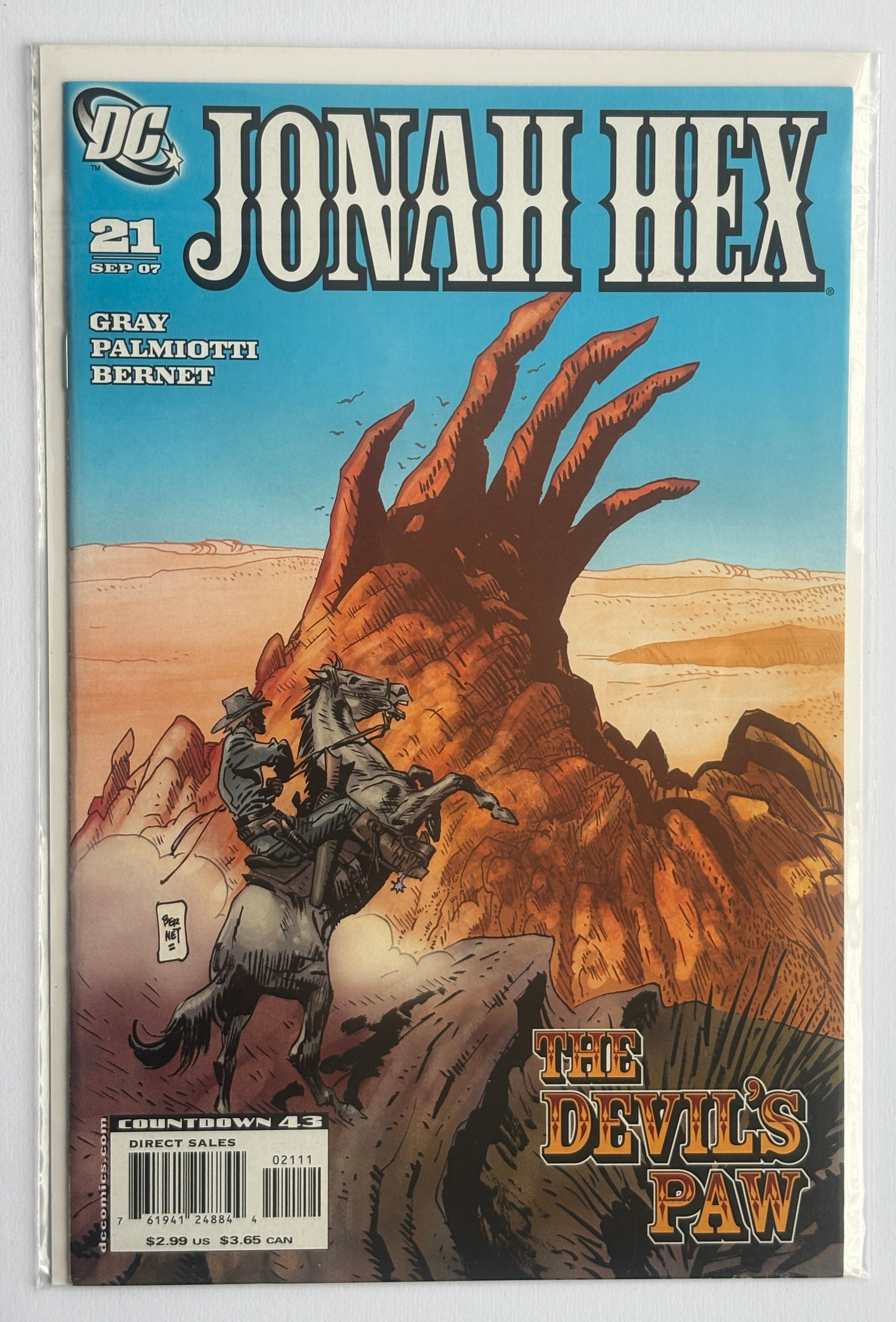 Jonah Hex #21 - 1st Printing - DC Comics September 2007 VF- 7.5
