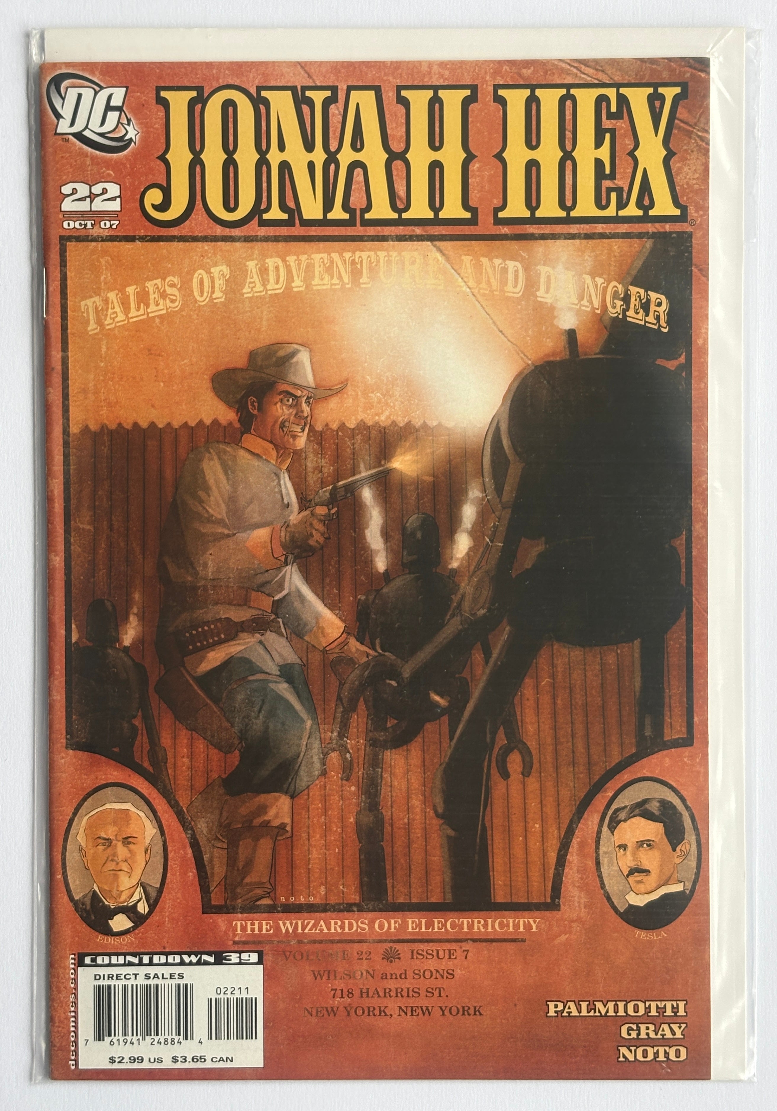 Jonah Hex #22 - 1st Printing - DC Comics October 2007 VF 8.0