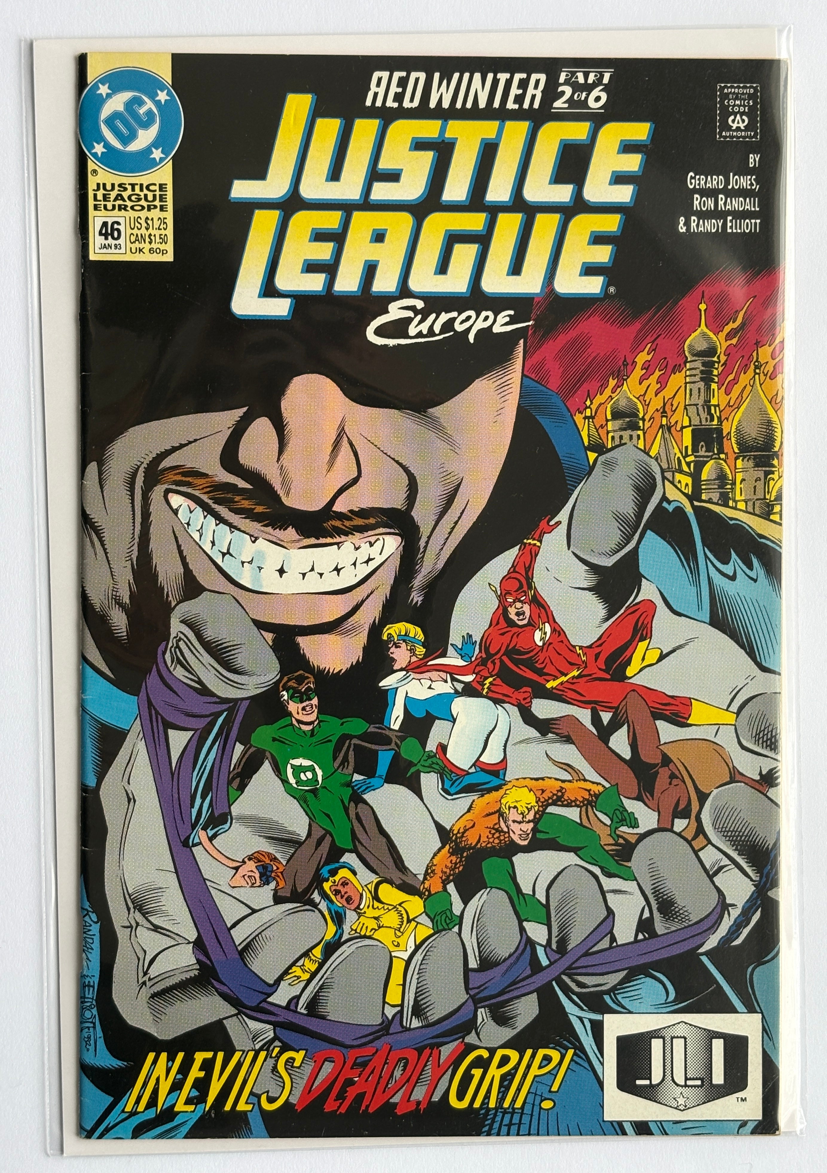 Justice League Europe #46 - Red Winter Part 2 of 6 - January 1993 FN+ 6.5